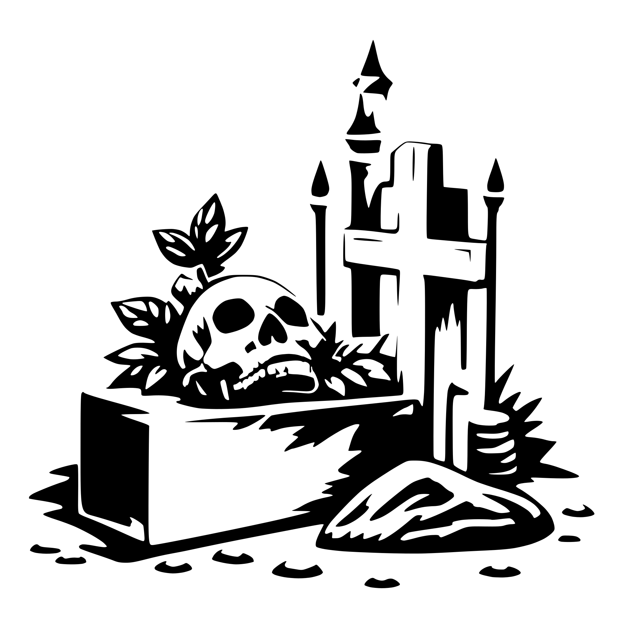 AI-generated SVG of a Rest in Peace