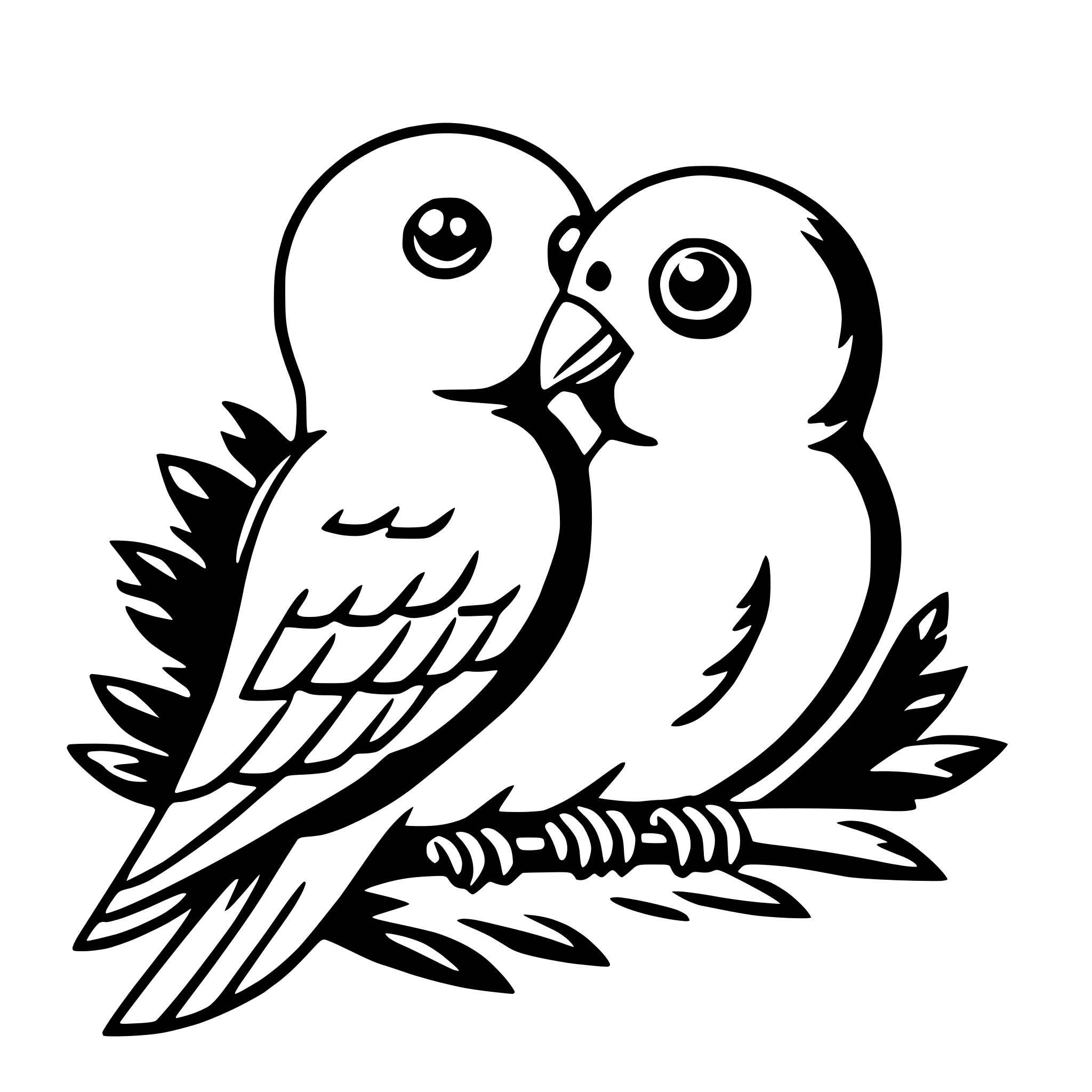 AI-generated SVG of a lovebirds