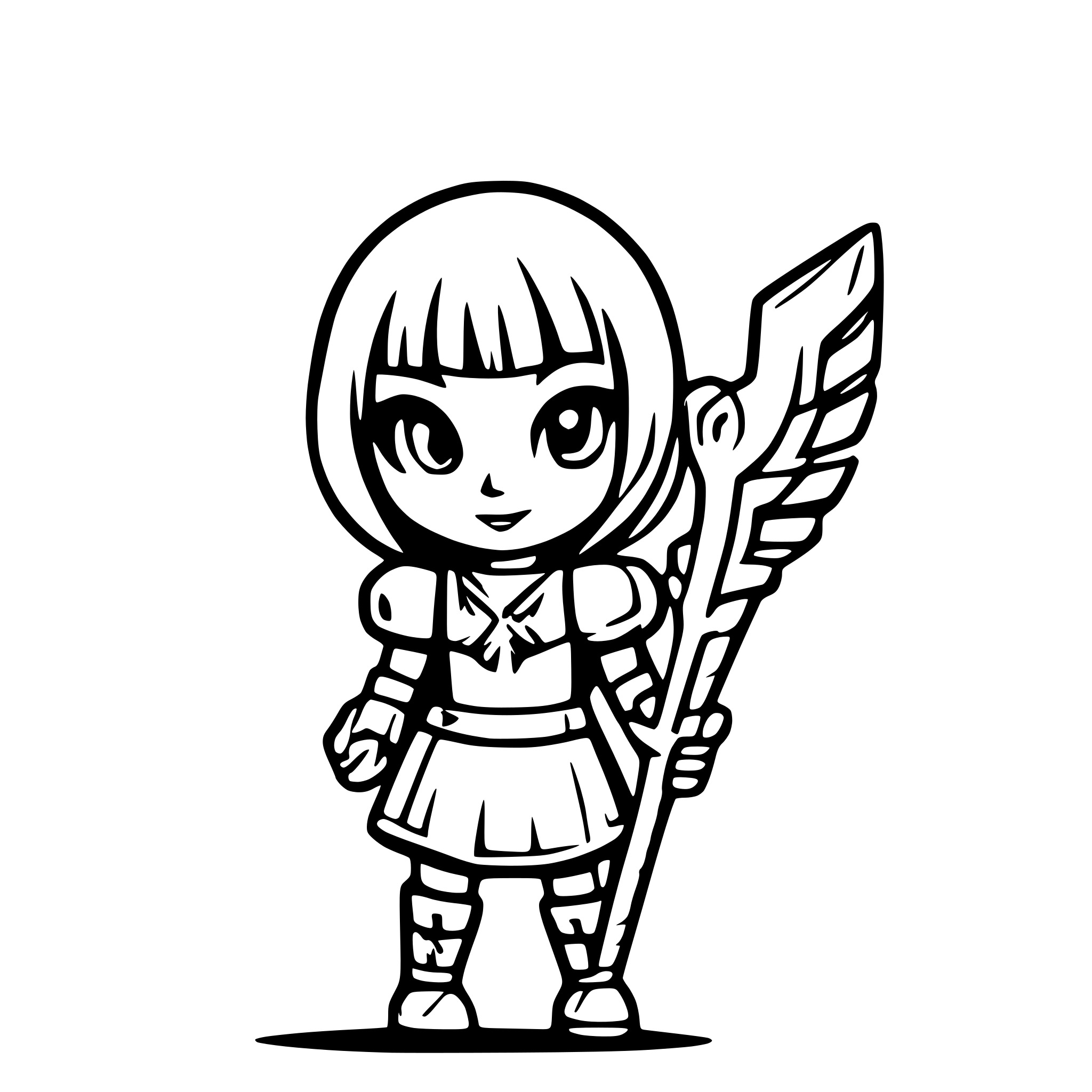 AI-generated SVG of 'angel warrior'