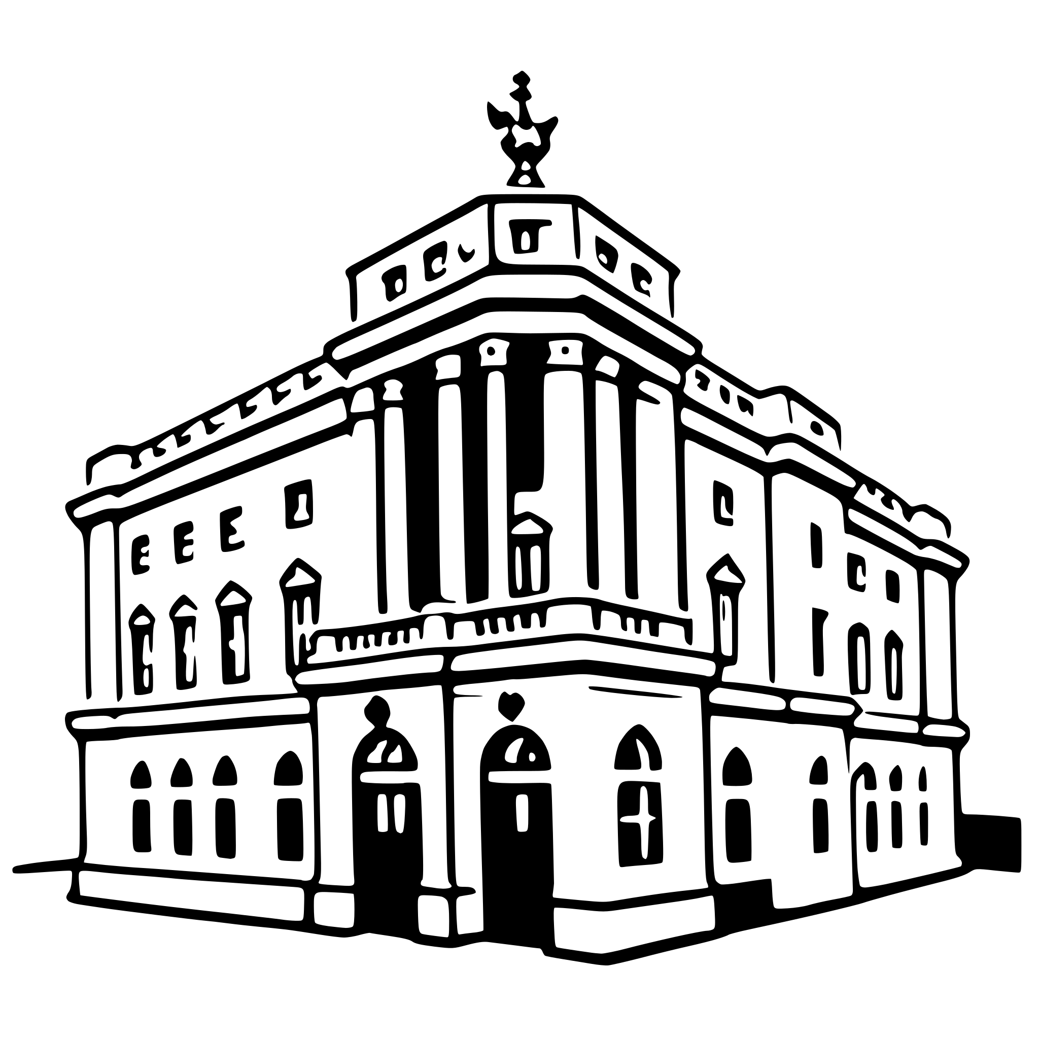 AI-generated SVG of a buckingham palace