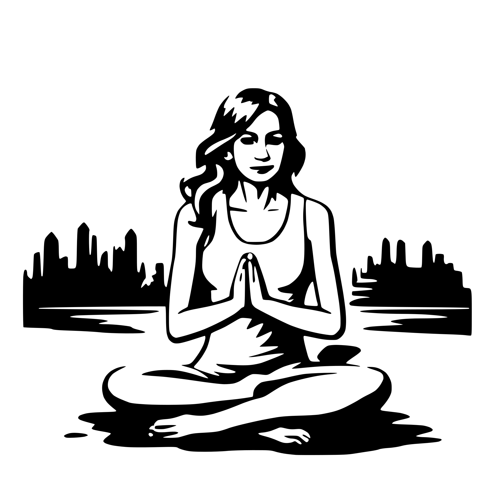 AI-generated SVG of a bhuchangasana yoga pose