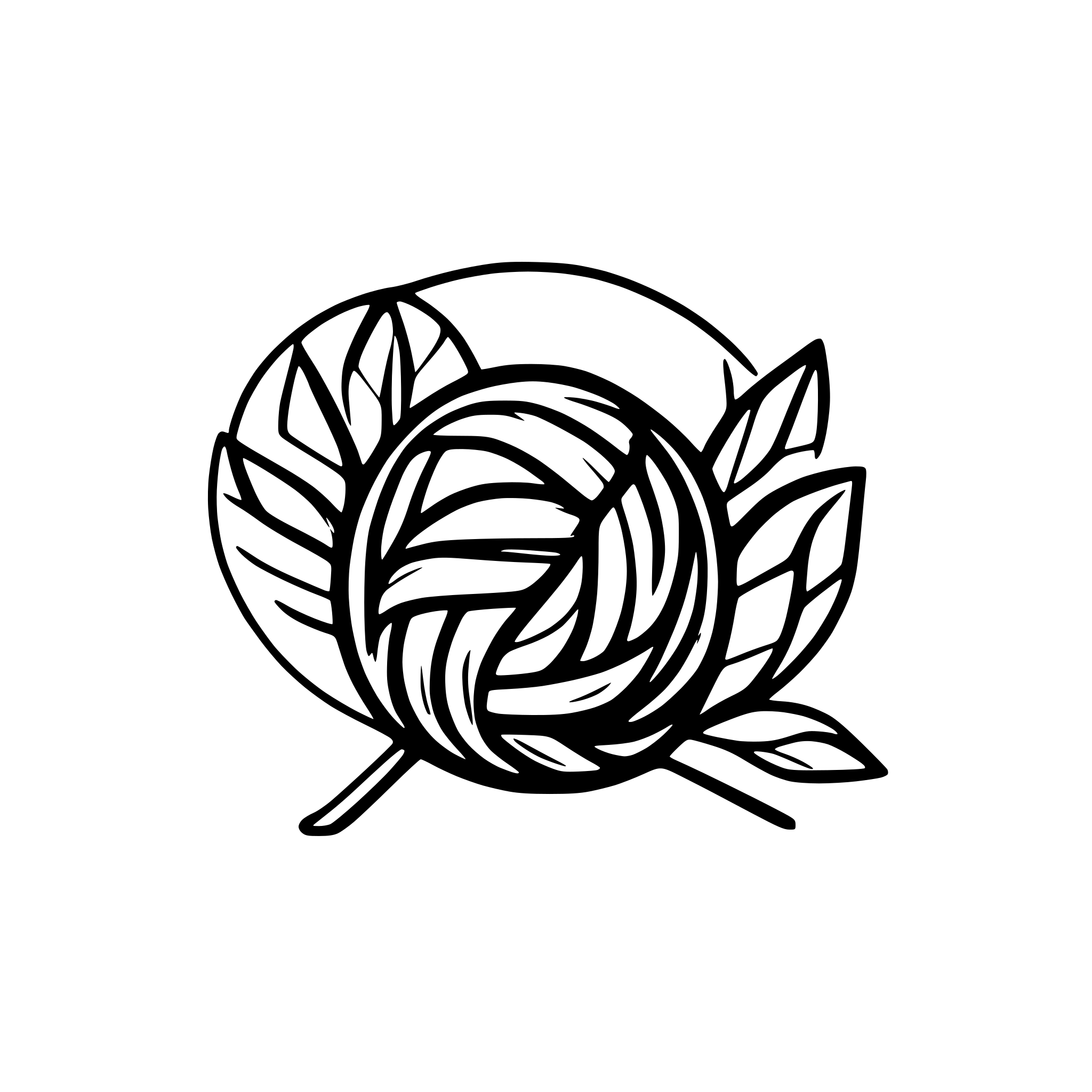AI-generated SVG of a Yarn ball line art for logo