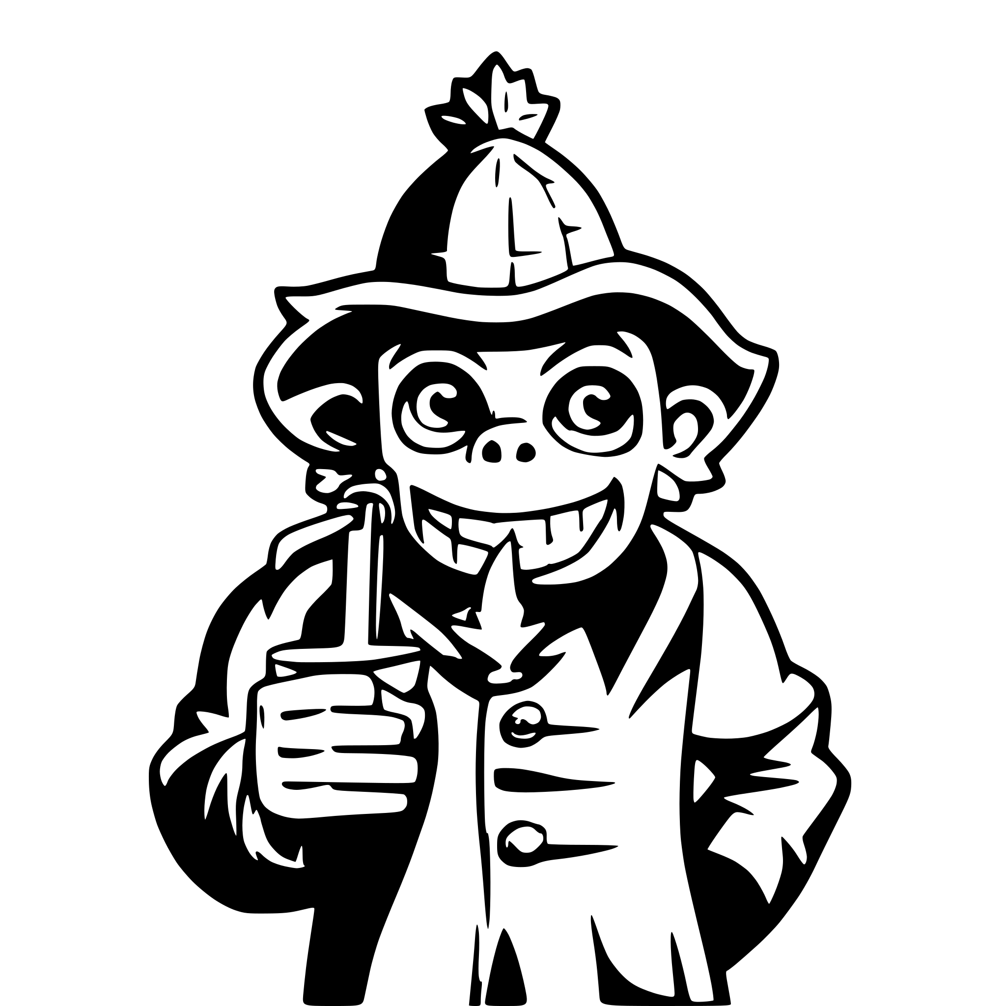 AI-generated SVG of a Cannabis ape smoking bong