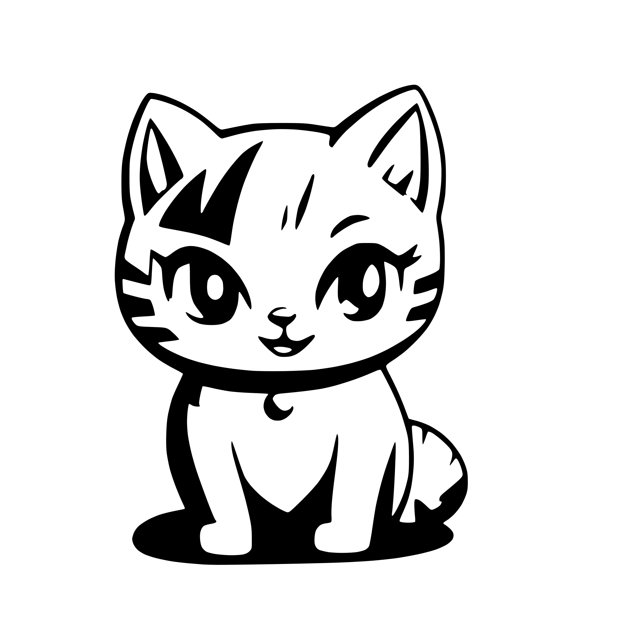 AI-generated SVG of a cat cute