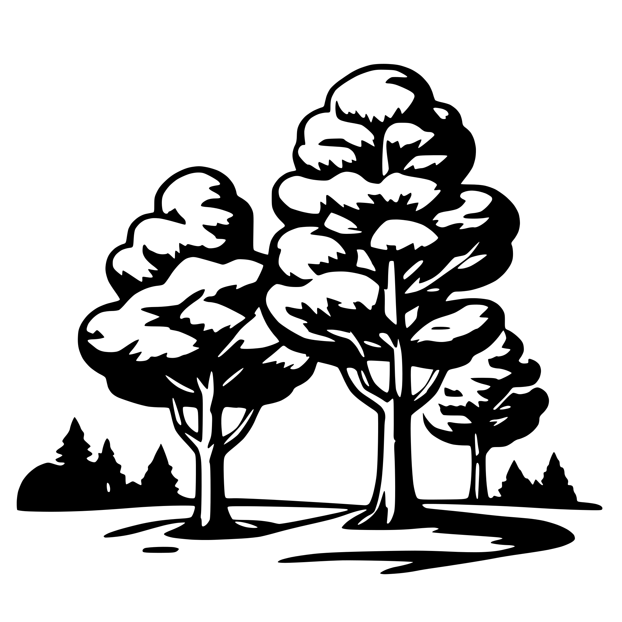 AI-generated SVG of 'trees'
