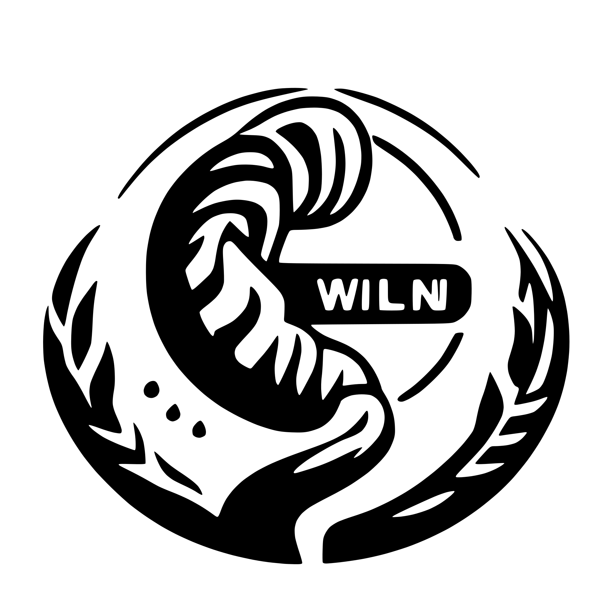 AI-generated SVG of a A stylised m with leading and trailing curves and the text "yarn.mills.io" and "A Yarn.social pod" along the bottom (right aligned). All in a 210x70px logo.