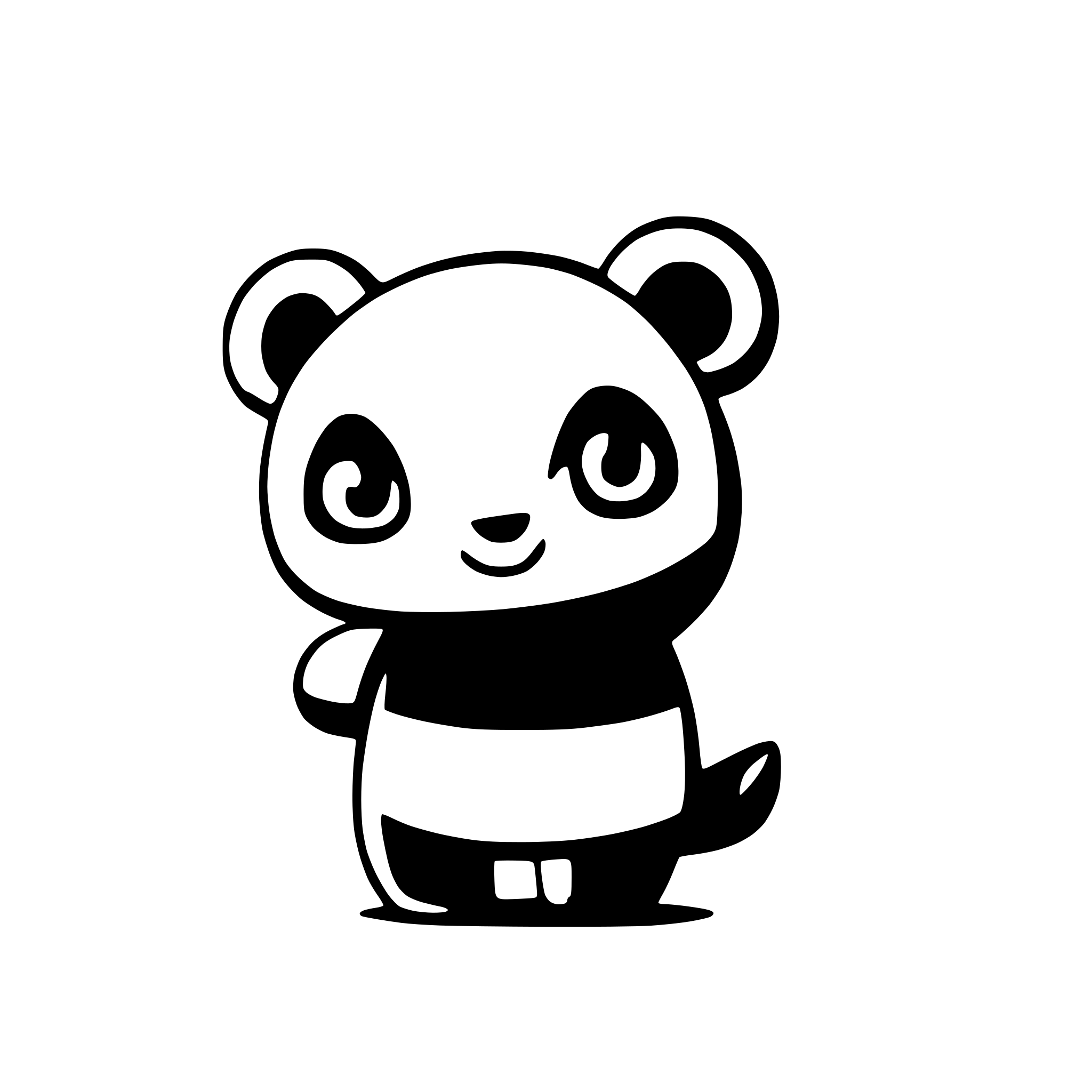 AI-generated SVG of a cute panda