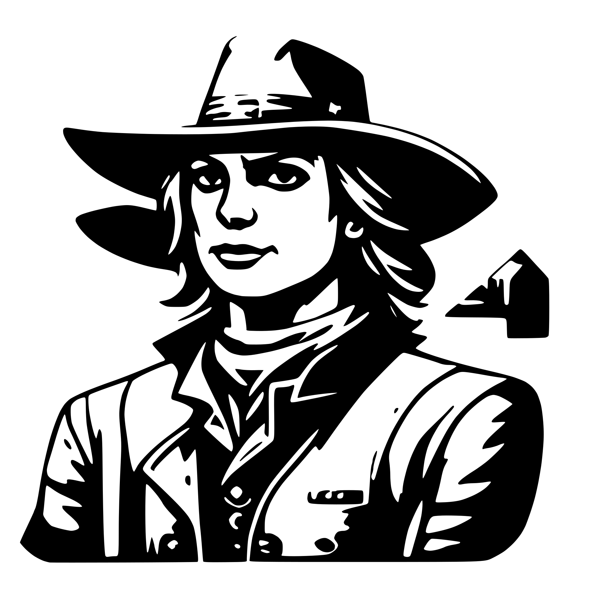AI-generated SVG of a cowboy
