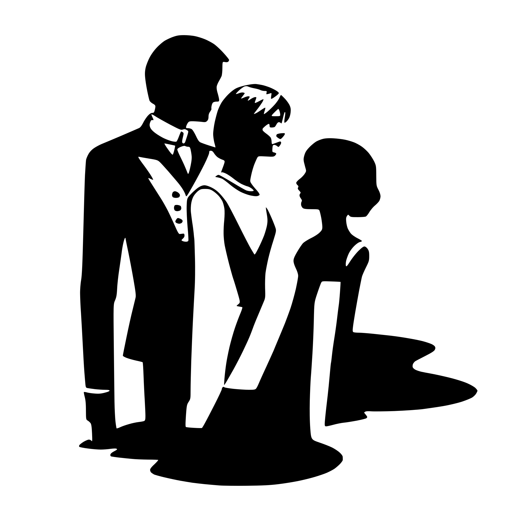 AI-generated SVG of a couple's silhouette