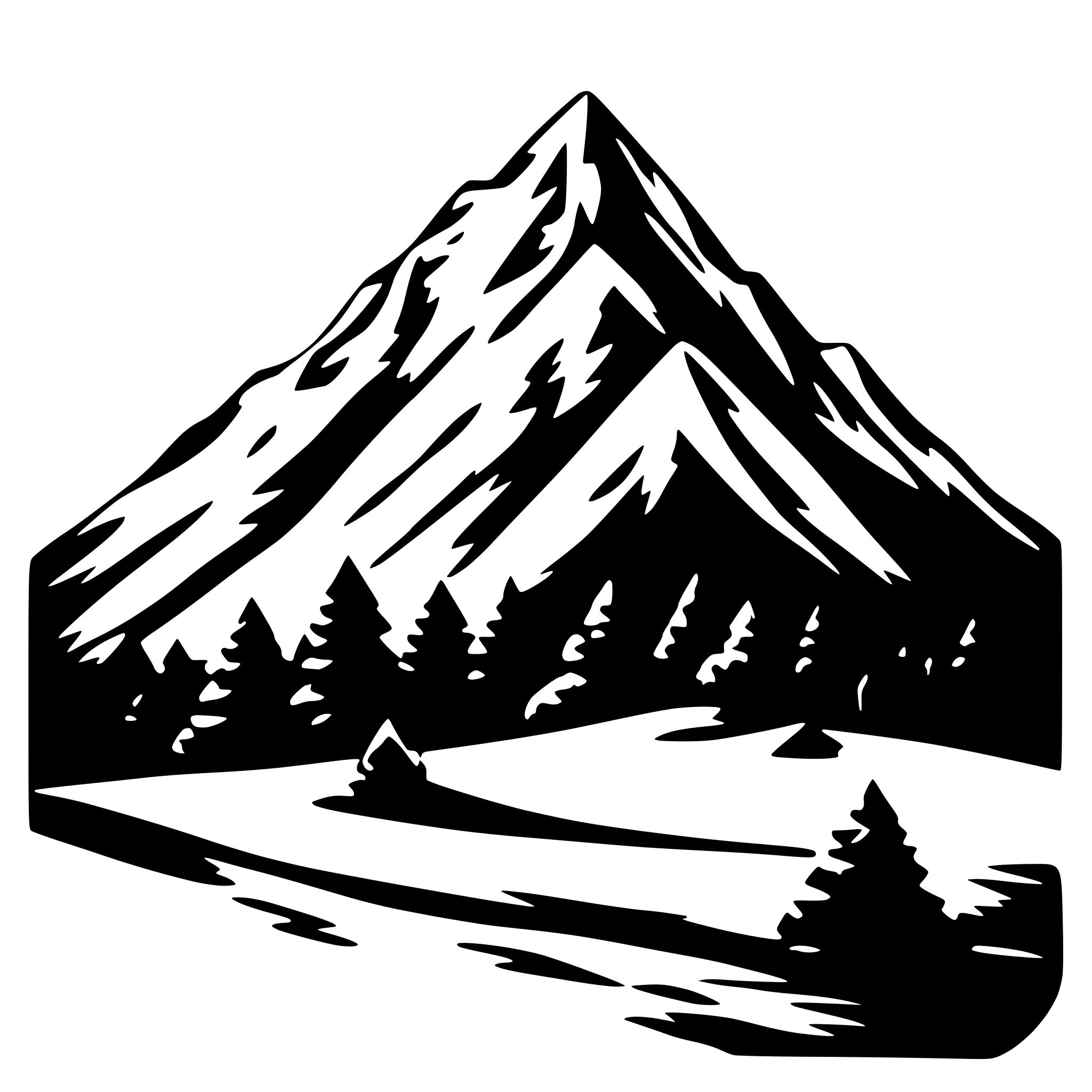 AI-generated SVG of 'A mountain'