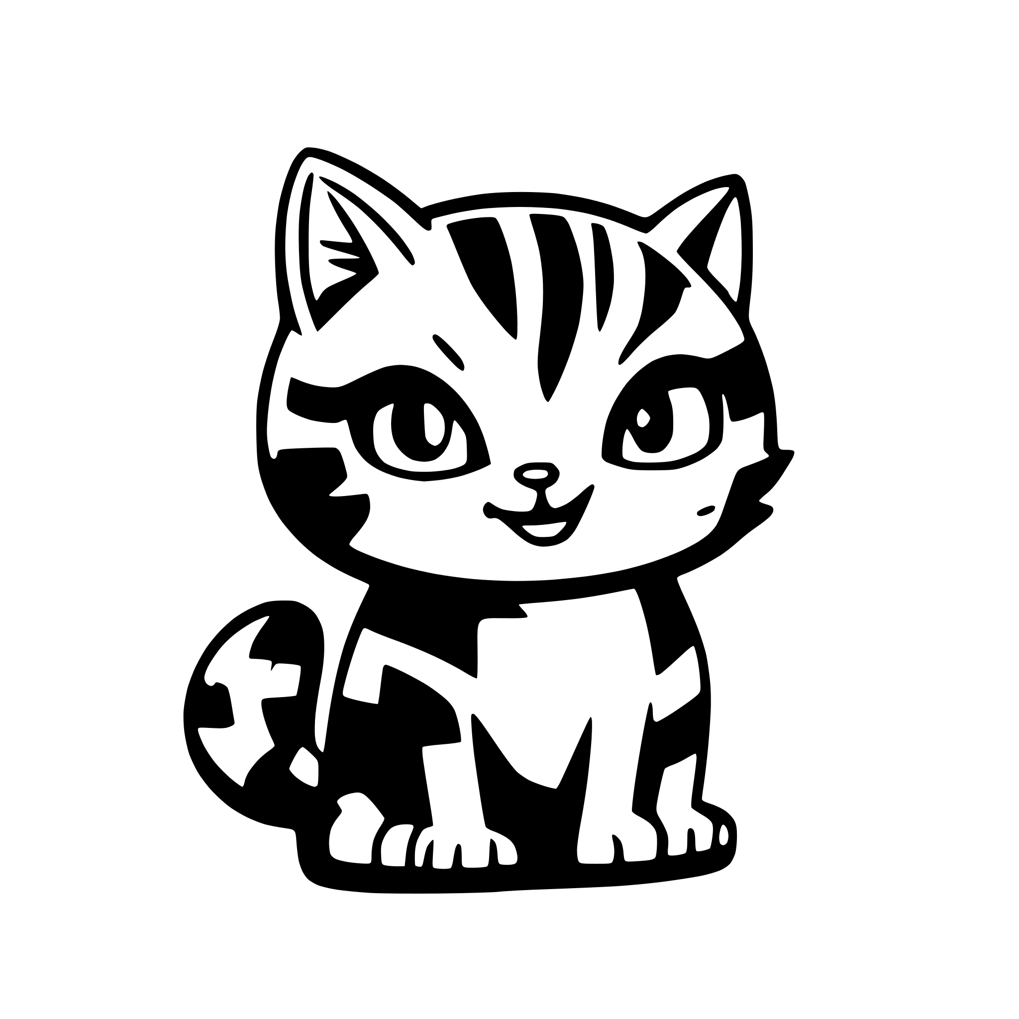 AI-generated SVG of 'Funny Cat comic style'