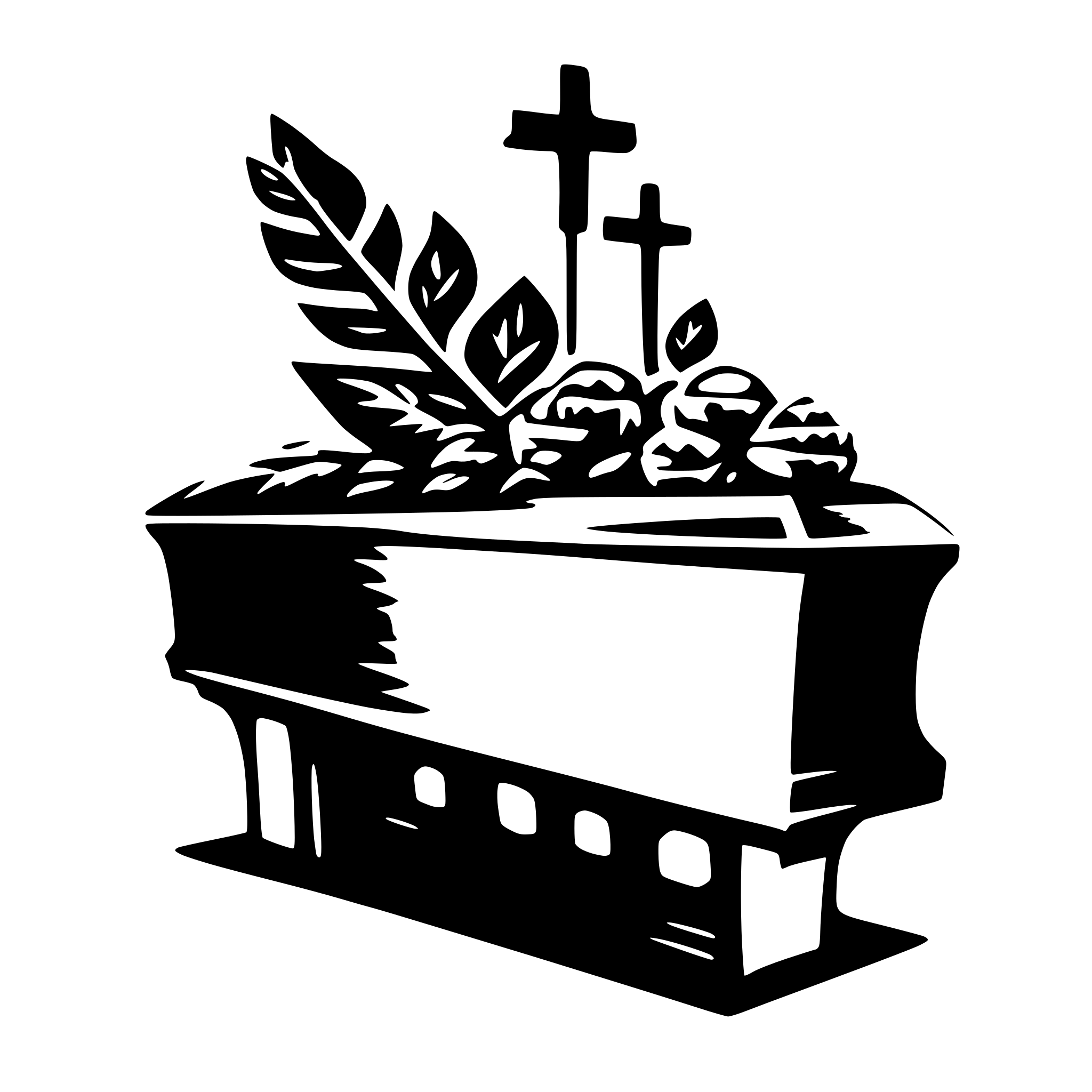 AI-generated SVG of a funeral