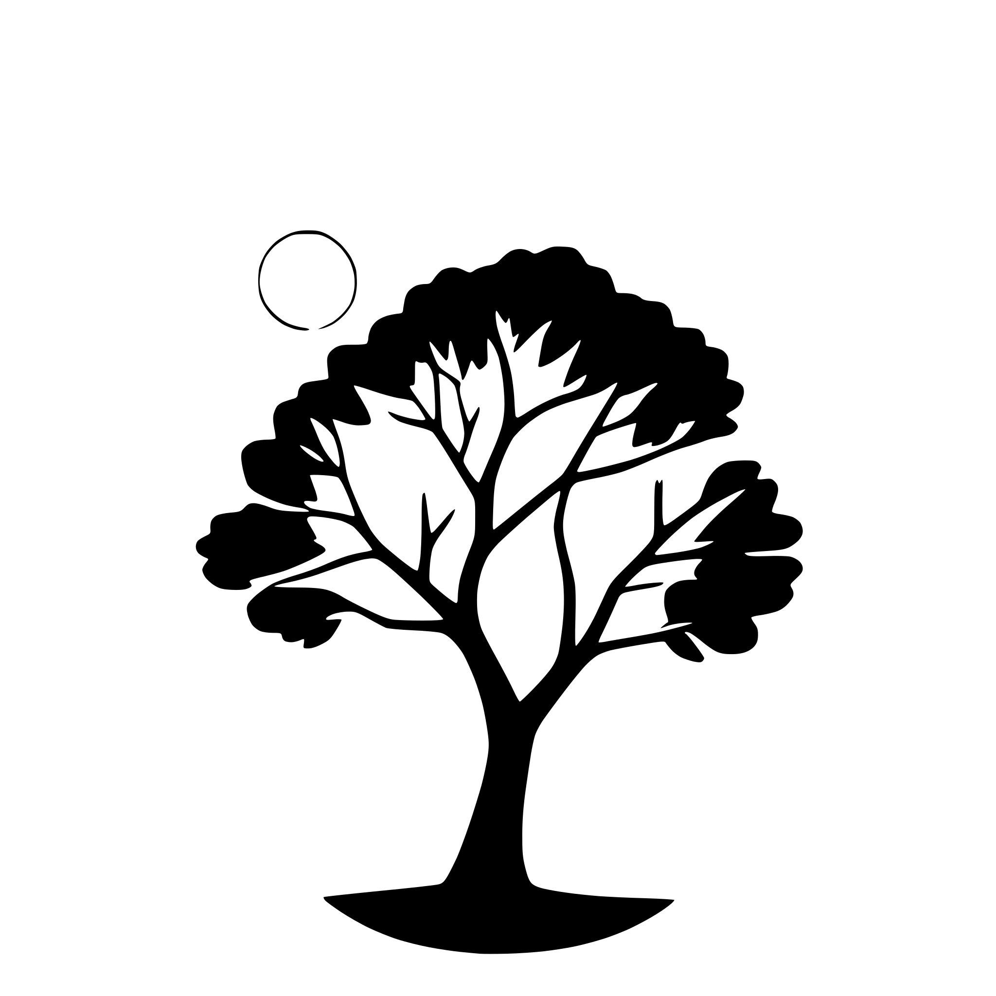 AI-generated SVG of 'tree silhouette against full moon'