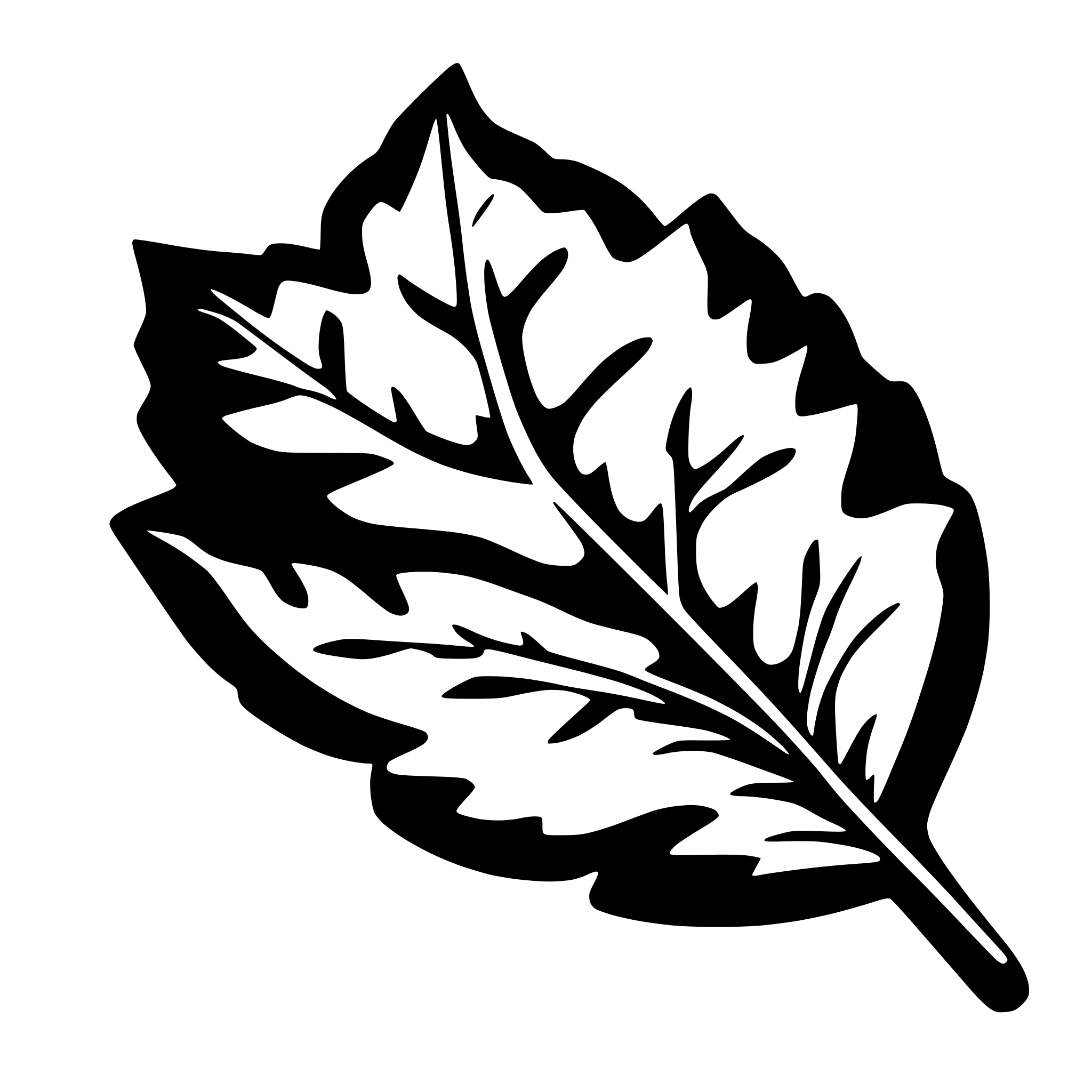 AI-generated SVG of 'a chestnut leaf for my laser cutter'