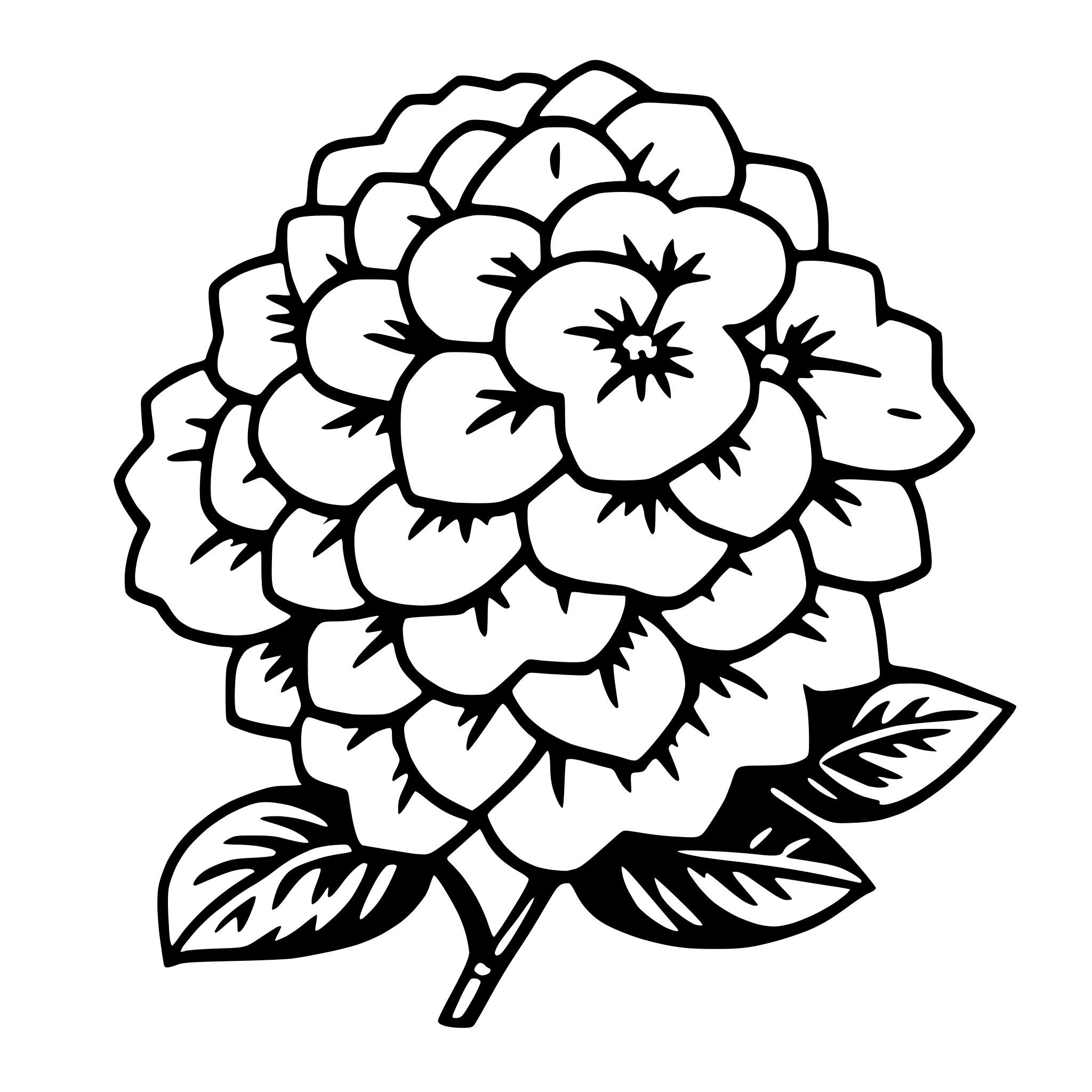 AI-generated SVG of 'hydrangea'