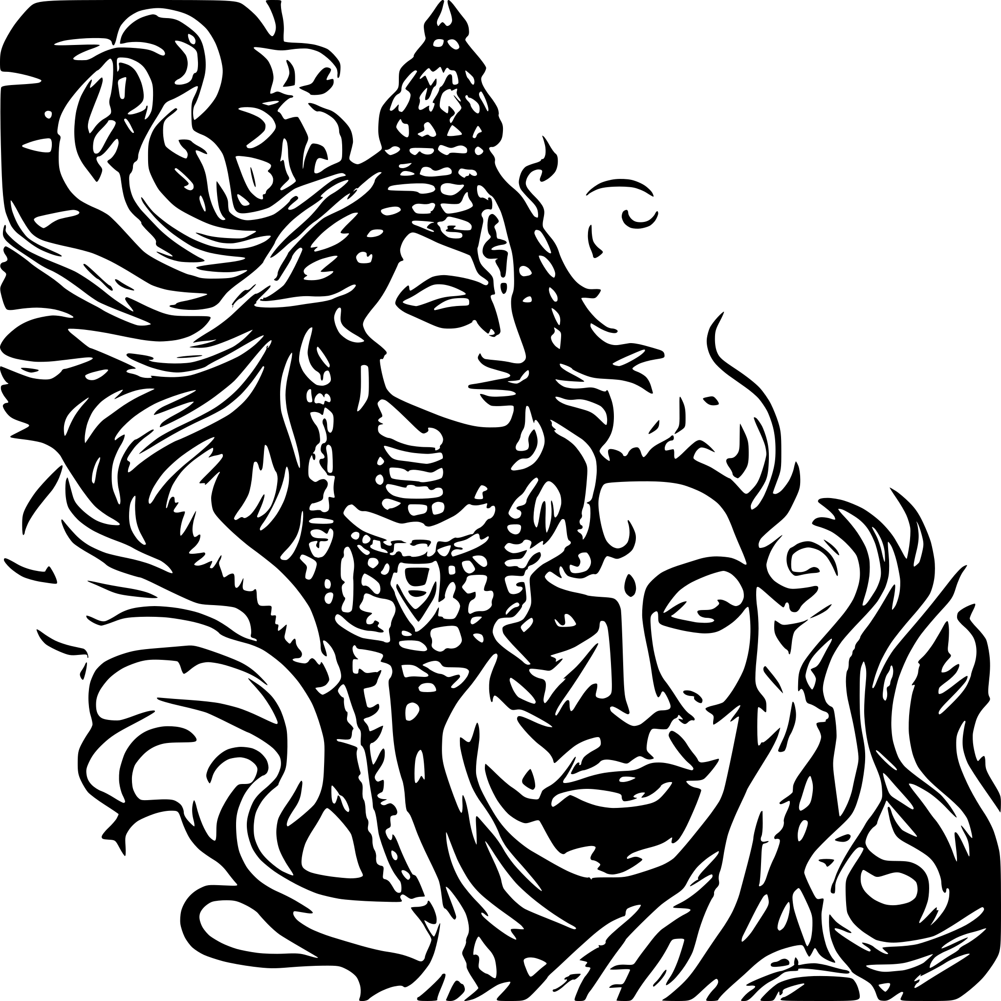 AI-generated SVG of 'mahadeva doing tandav full body'