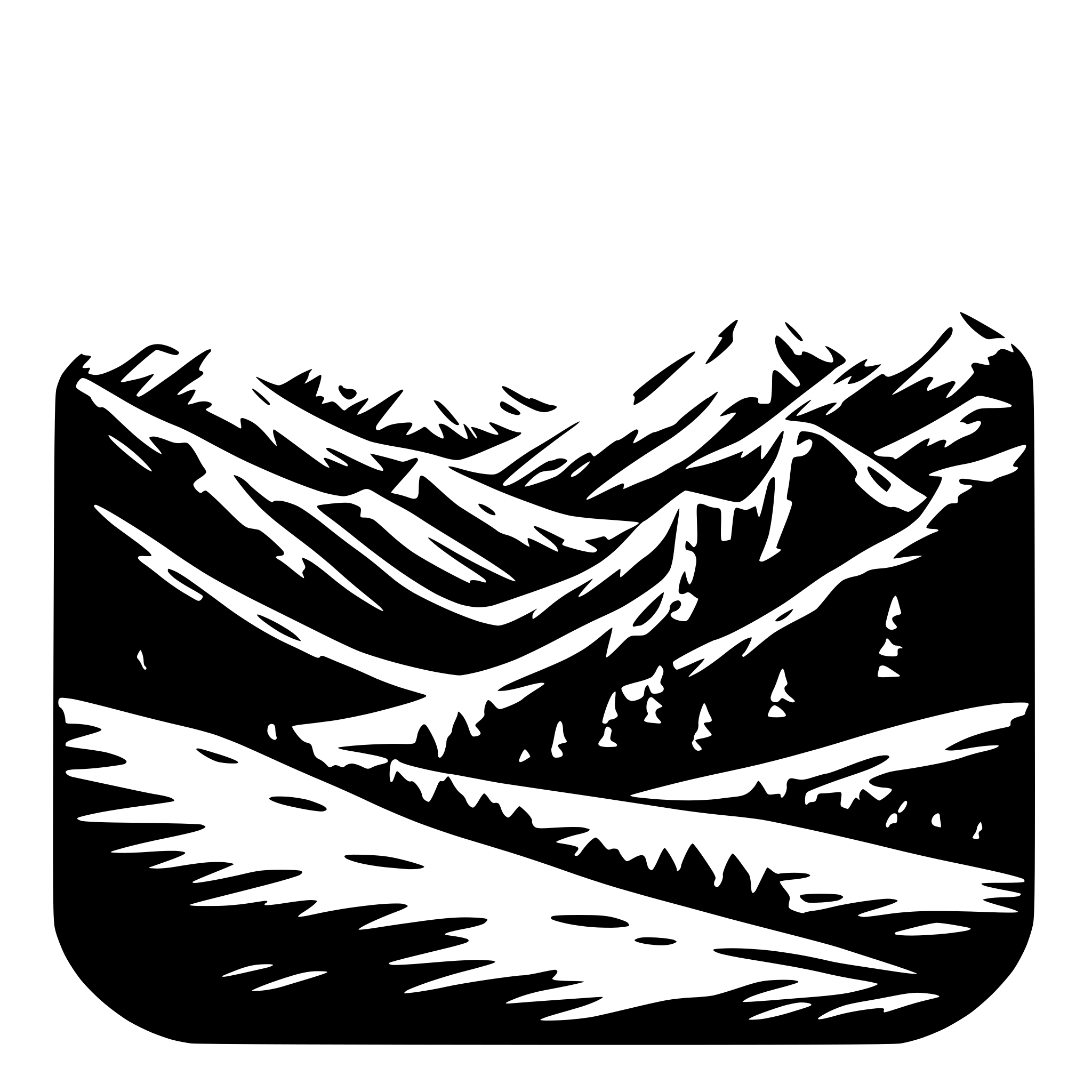 AI-generated SVG of 'Sunset mountains'