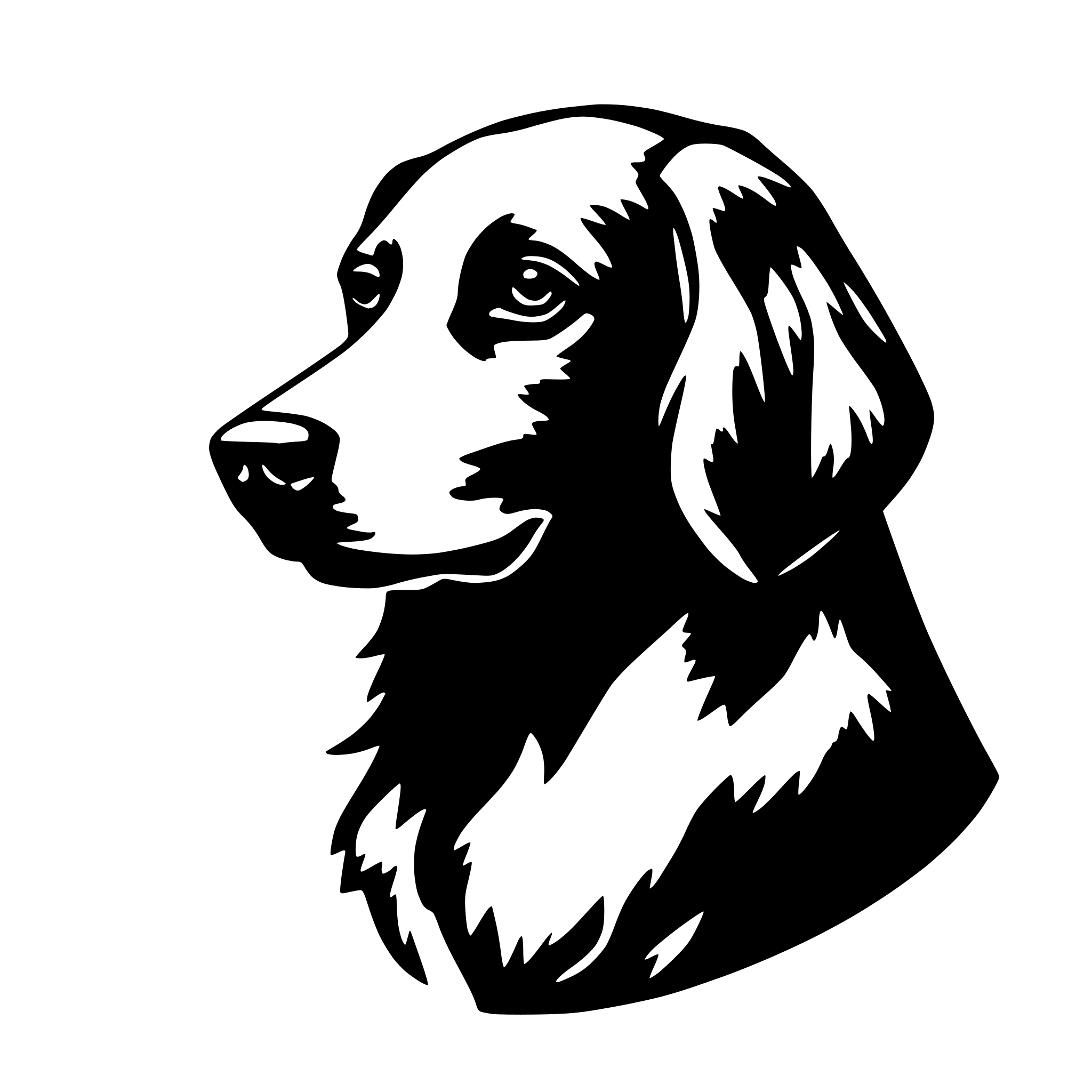 AI-generated SVG of 'dog stencil'