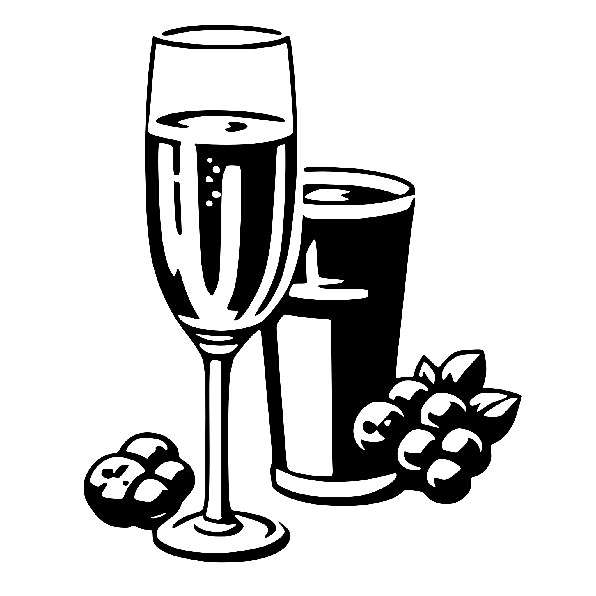 AI-generated SVG of a champagne