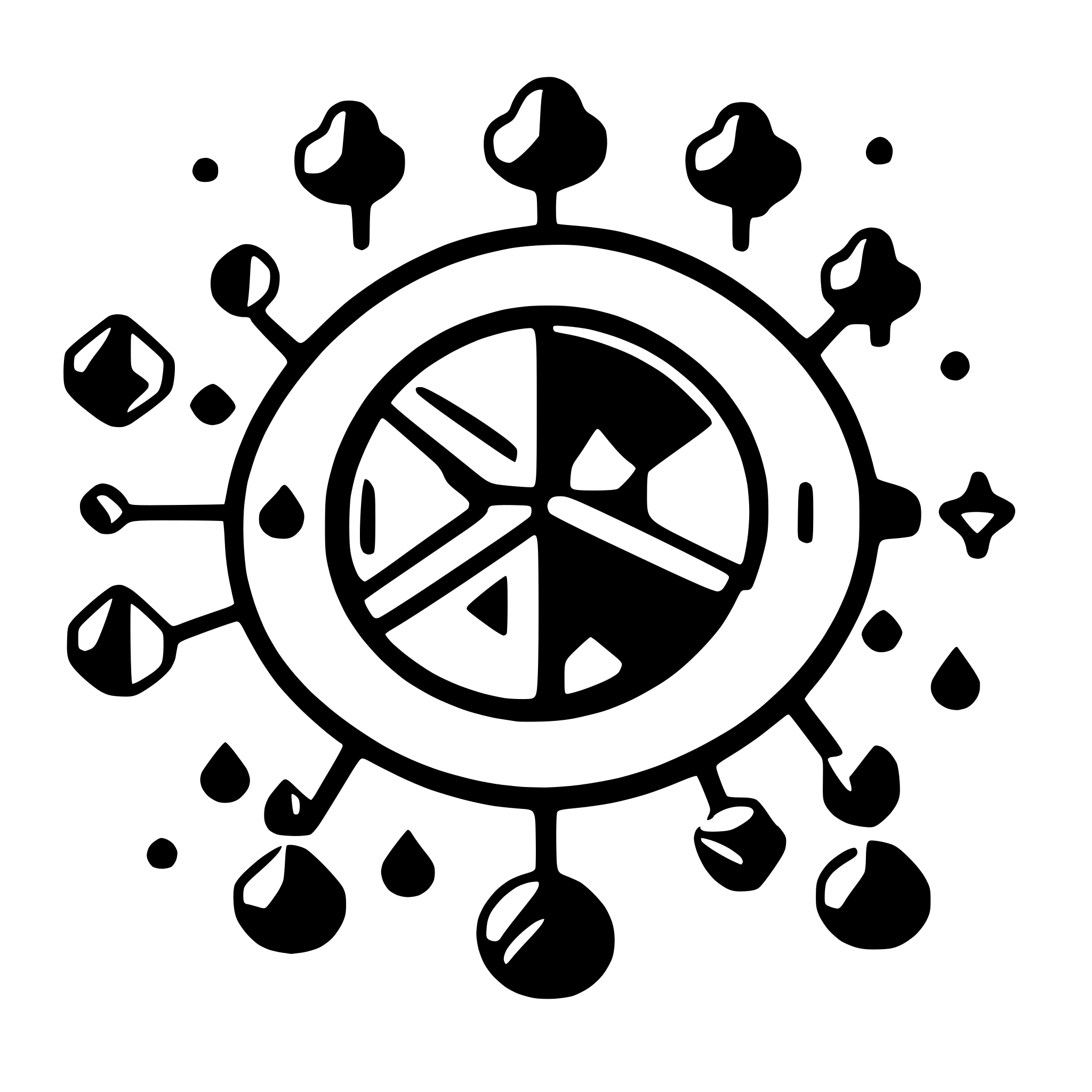 AI-generated SVG of a Design a modern, minimalist icon for a communication and productivity platform called Community Hub (CommHub). The icon should represent collaboration, communication, and seamless interaction. Focus on using abstract shapes or subtle metaphors to convey the core ideas of connectivity and teamwork. The platform includes features like audio/video calls, task management, AI-powered interactions, chat, and document sharing. Incorporate elements that suggest a dynamic, multi-functional hub while main