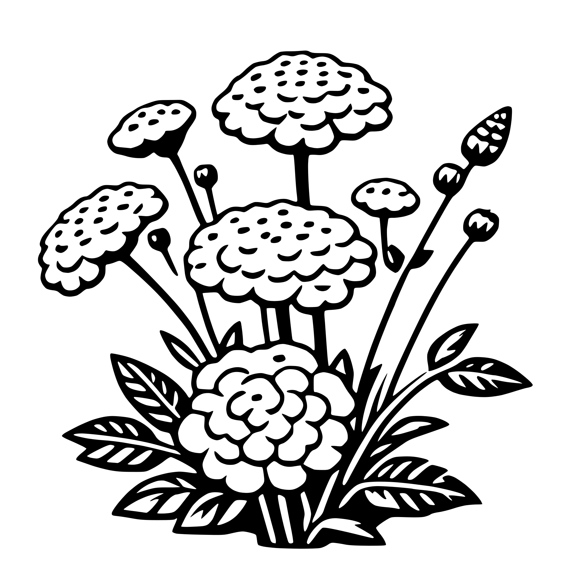 AI-generated SVG of 'yarrow'