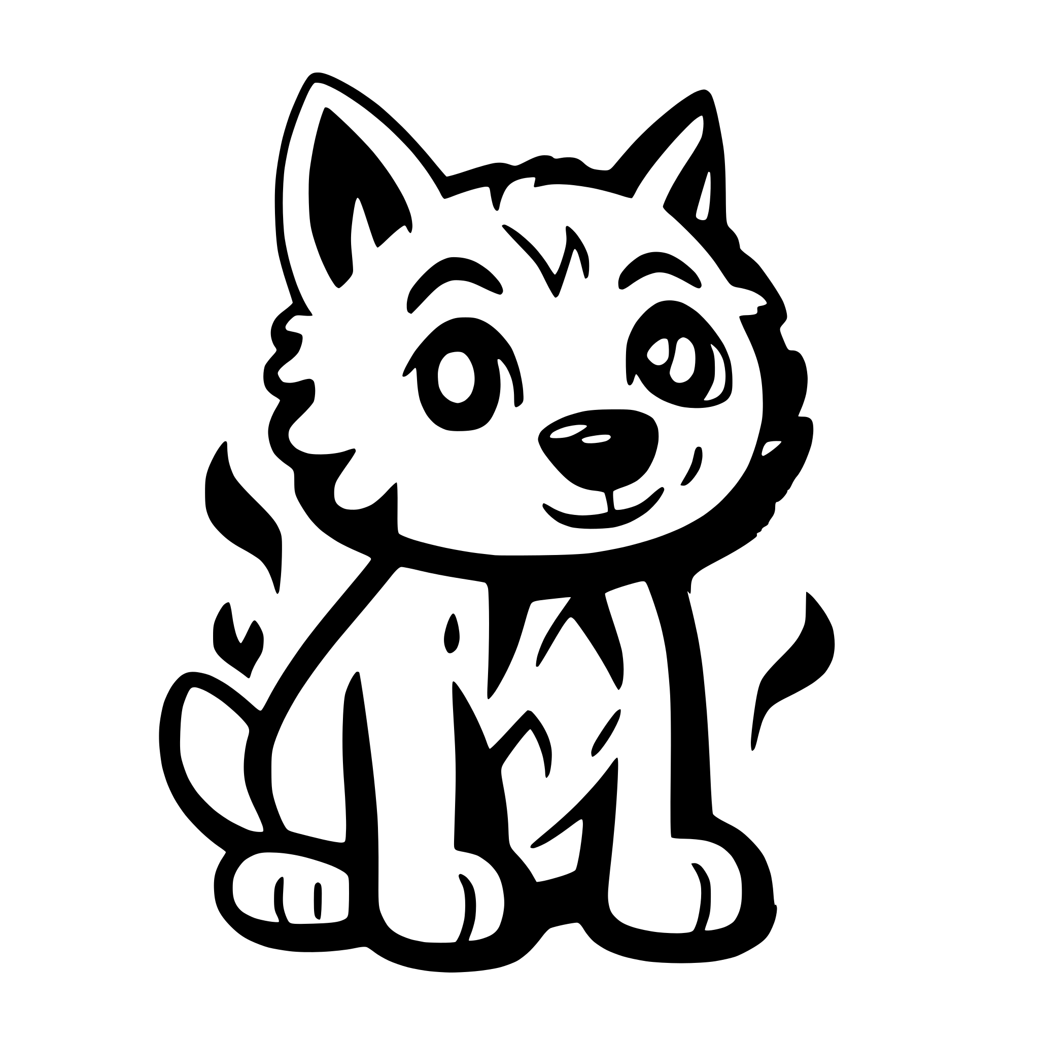 AI-generated SVG of a cut cartoonish doggie