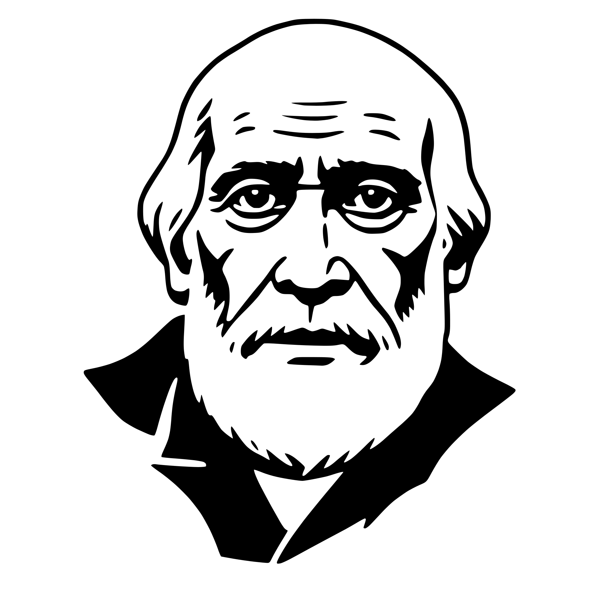 AI-generated SVG of 'charles darwin'