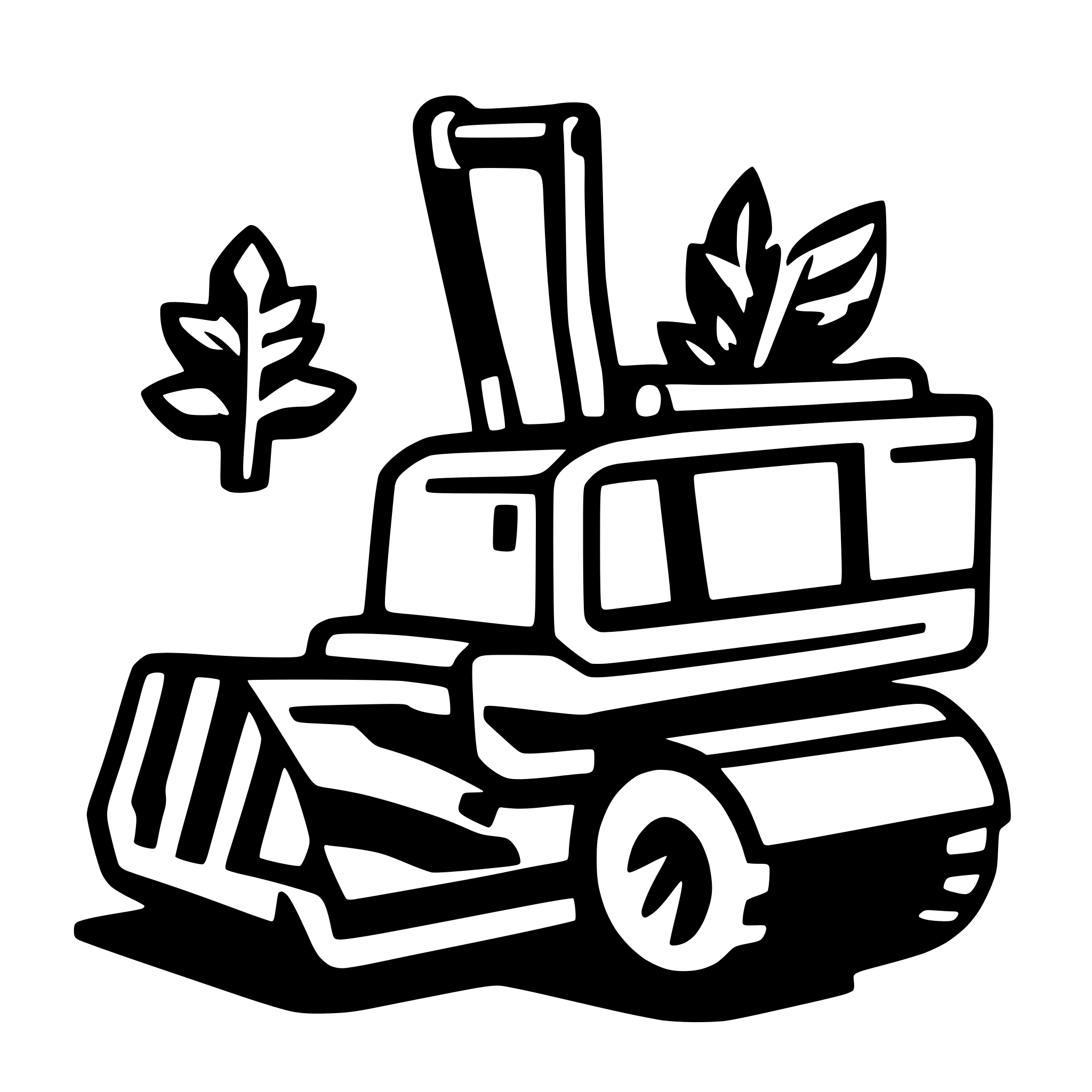 AI-generated SVG of a log harvester with no background