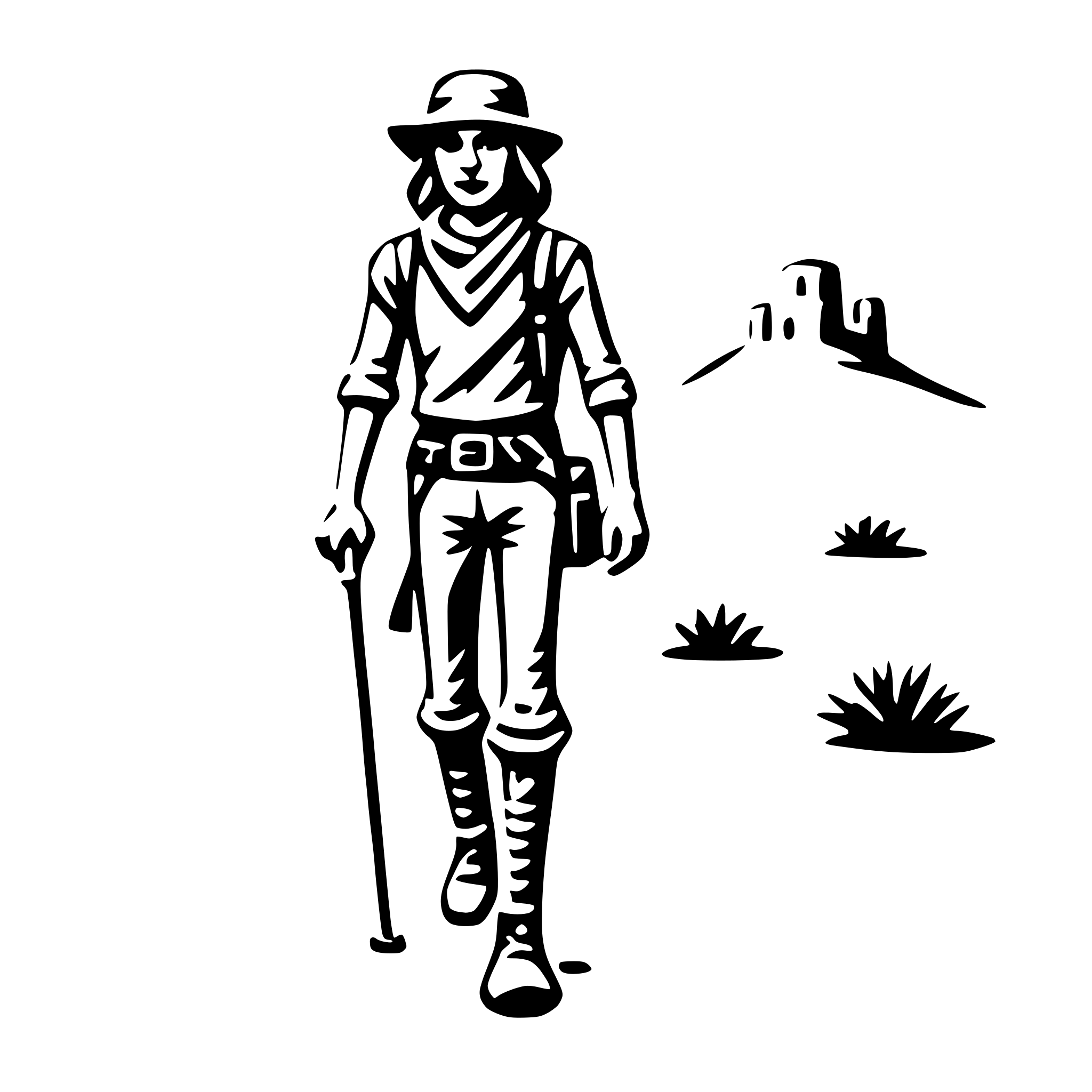 AI-generated SVG of 'desert trekker'