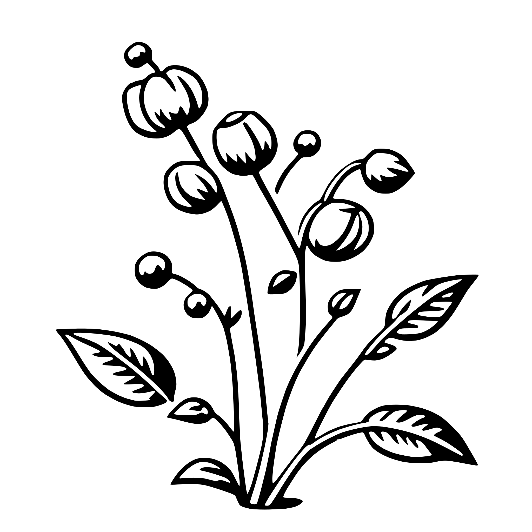 AI-generated SVG of a sweet pea