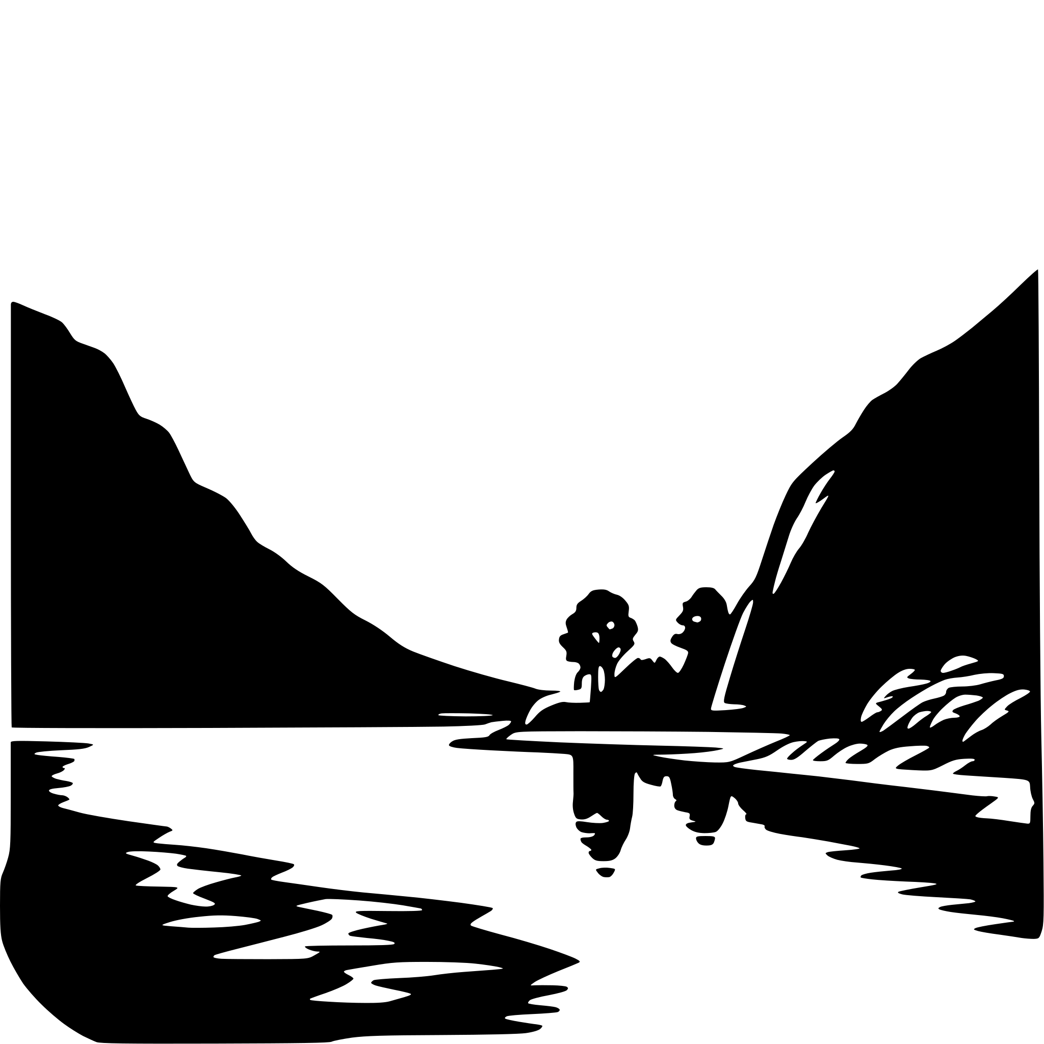 The SVG depicts a stylized landscape scene. On the left side, there is a large, dark mountain with a jagged peak. Below the mountain, there is a body of water that appears to be a lake or a calm sea. The water is depicted with wavy lines, suggesting movement or the presence of waves. On the right side, there is a smaller, darker mountain with a more rounded peak, partially obscured by the larger mountain. In the foreground, there is a reflection of the mountains and the water's surface, which adds depth to the scene. The overall style is minimalistic and uses negative space to create the SVG. The interaction between the objects is that the mountains are positioned in such a way that they frame the water, creating a sense of enclosure or a valley. The reflection in the water mirrors the mountains, enhancing the sense of symmetry and balance in the composition. 