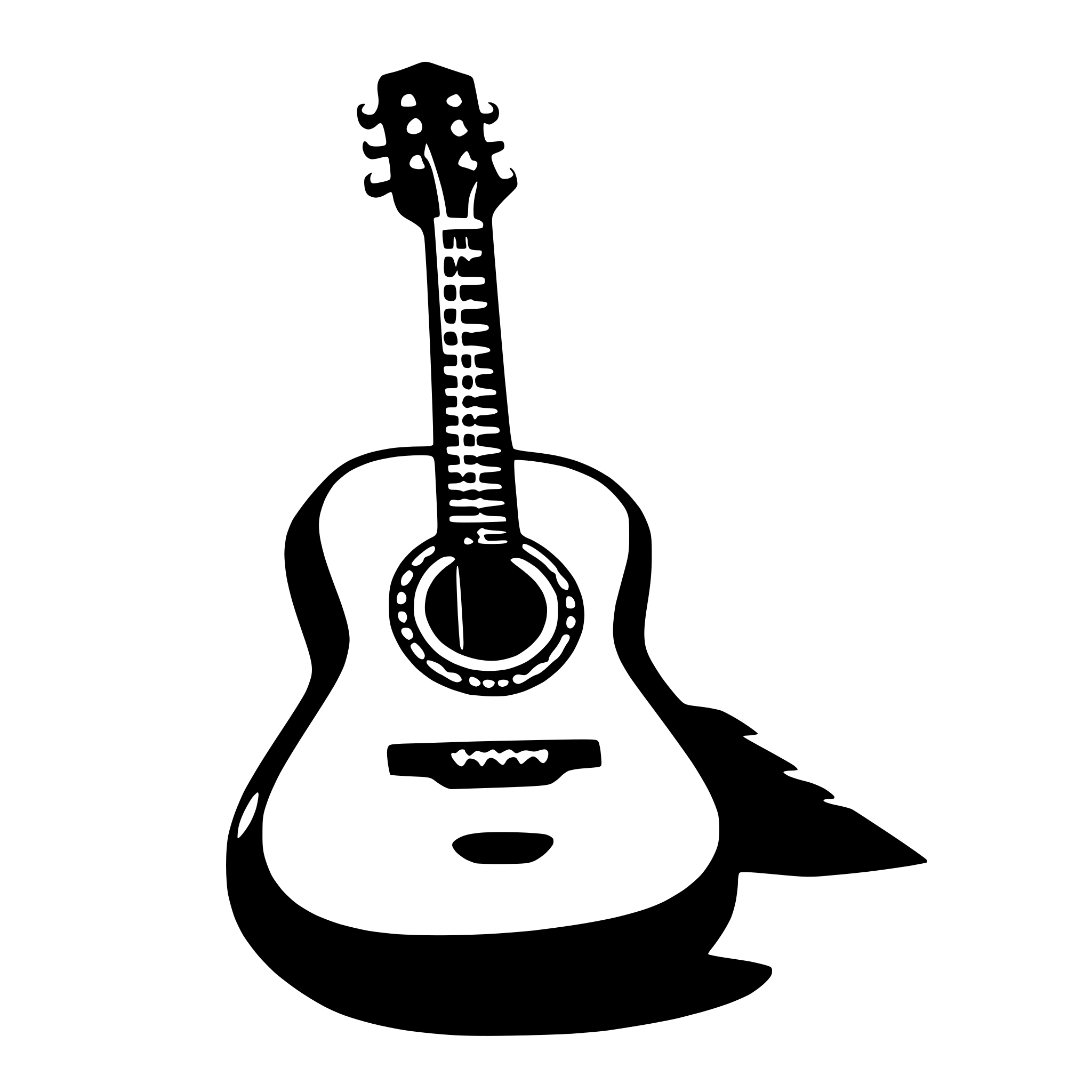 AI-generated SVG of a guitar