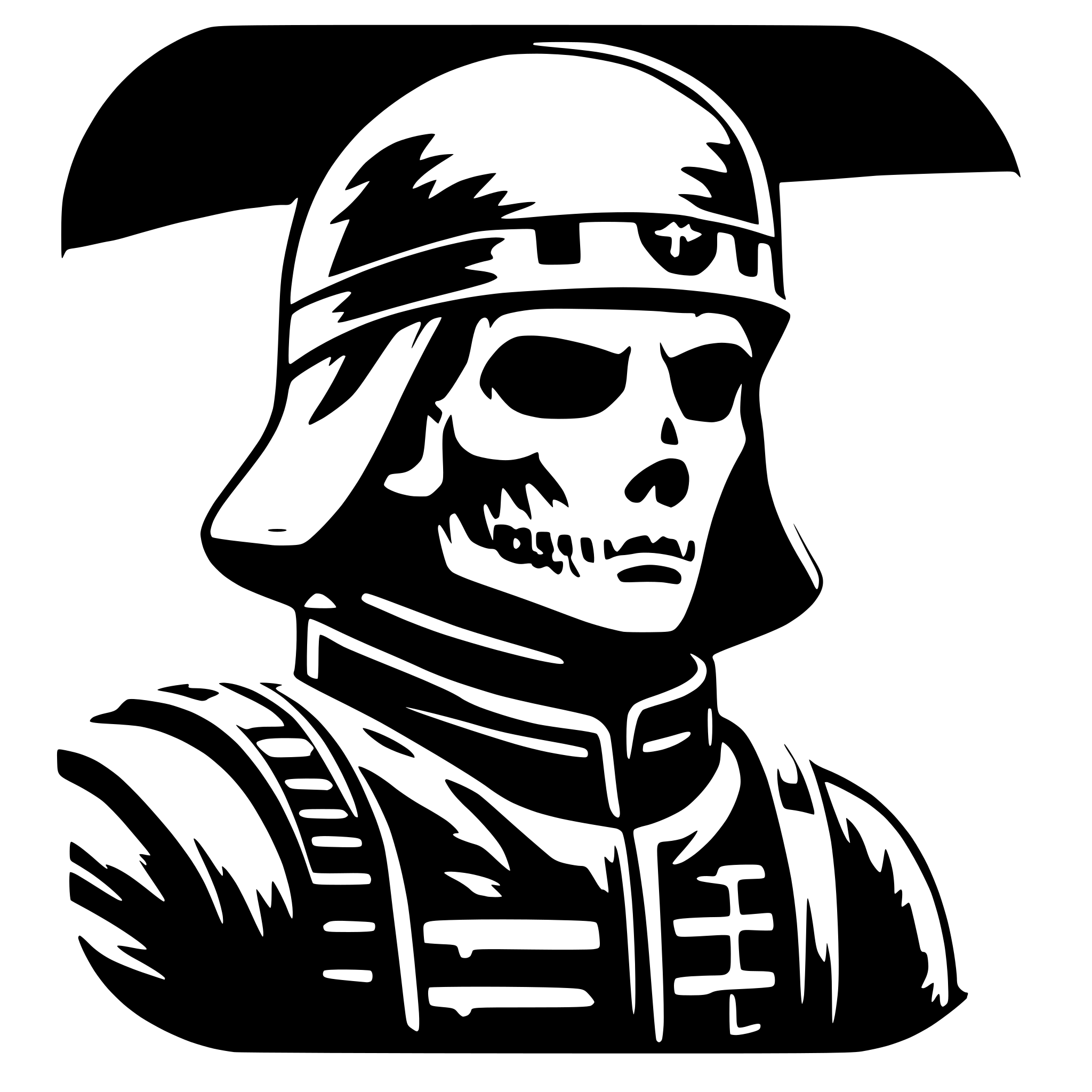 AI-generated SVG of a ghost soldier
