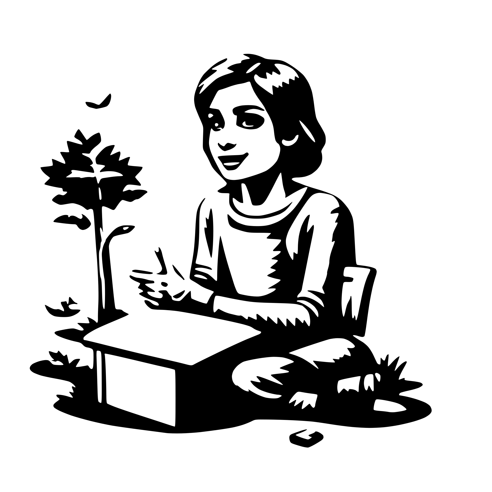 AI-generated SVG of 'person illustrating a story'