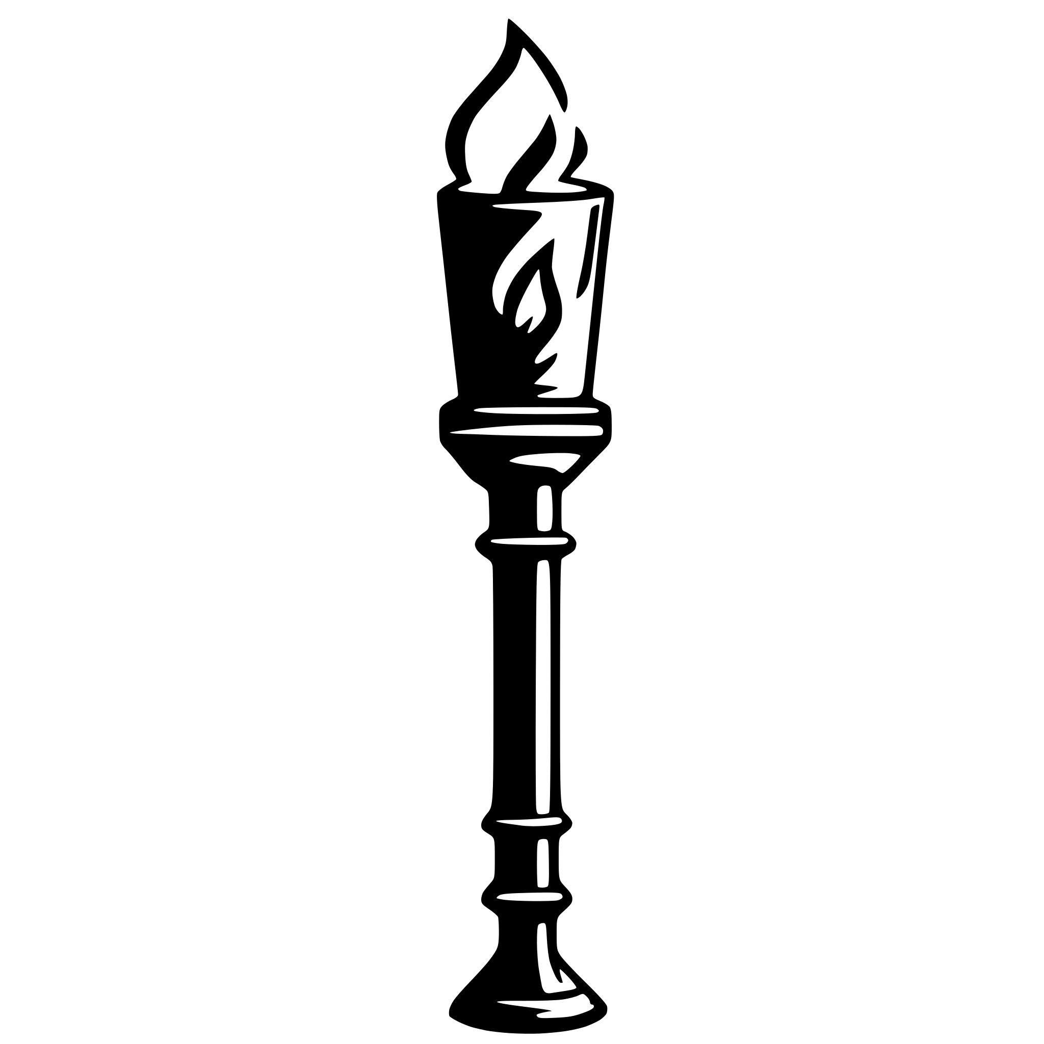 AI-generated SVG of 'torch in elegant style'