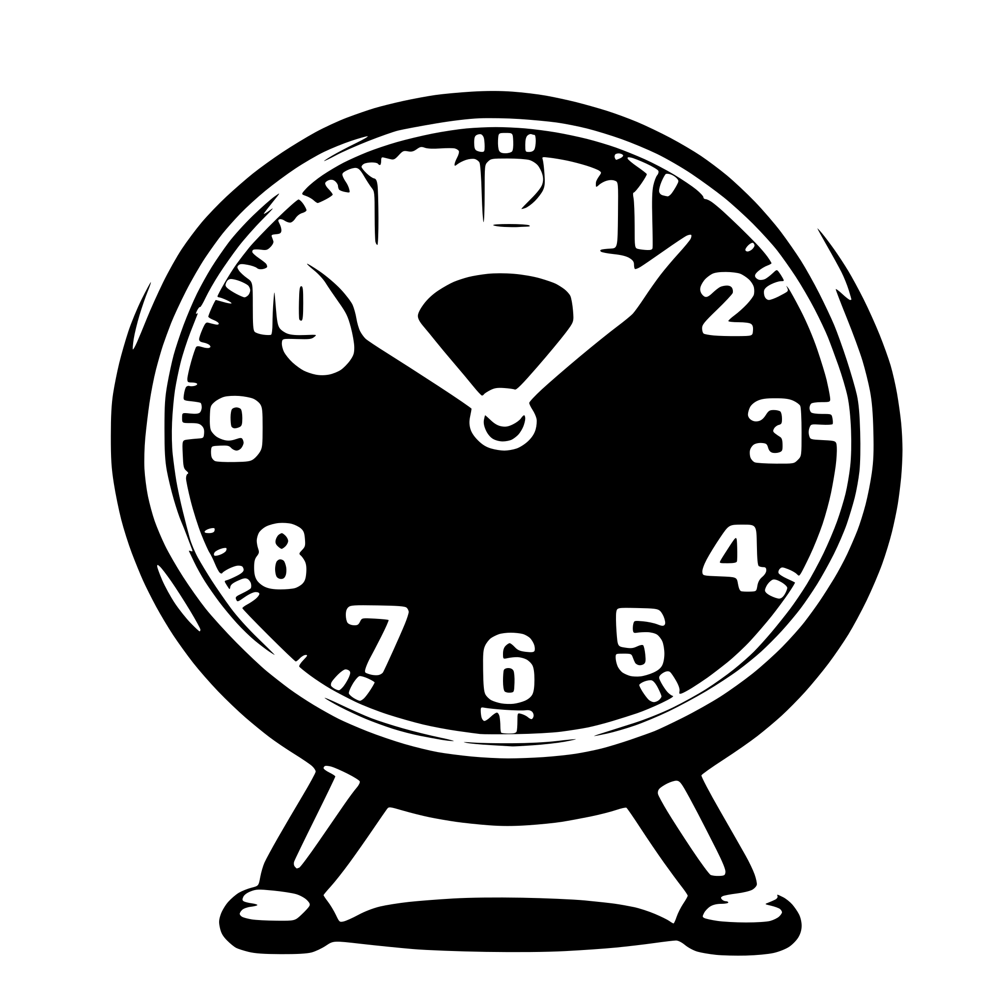 AI-generated SVG of 'alarm clock face'