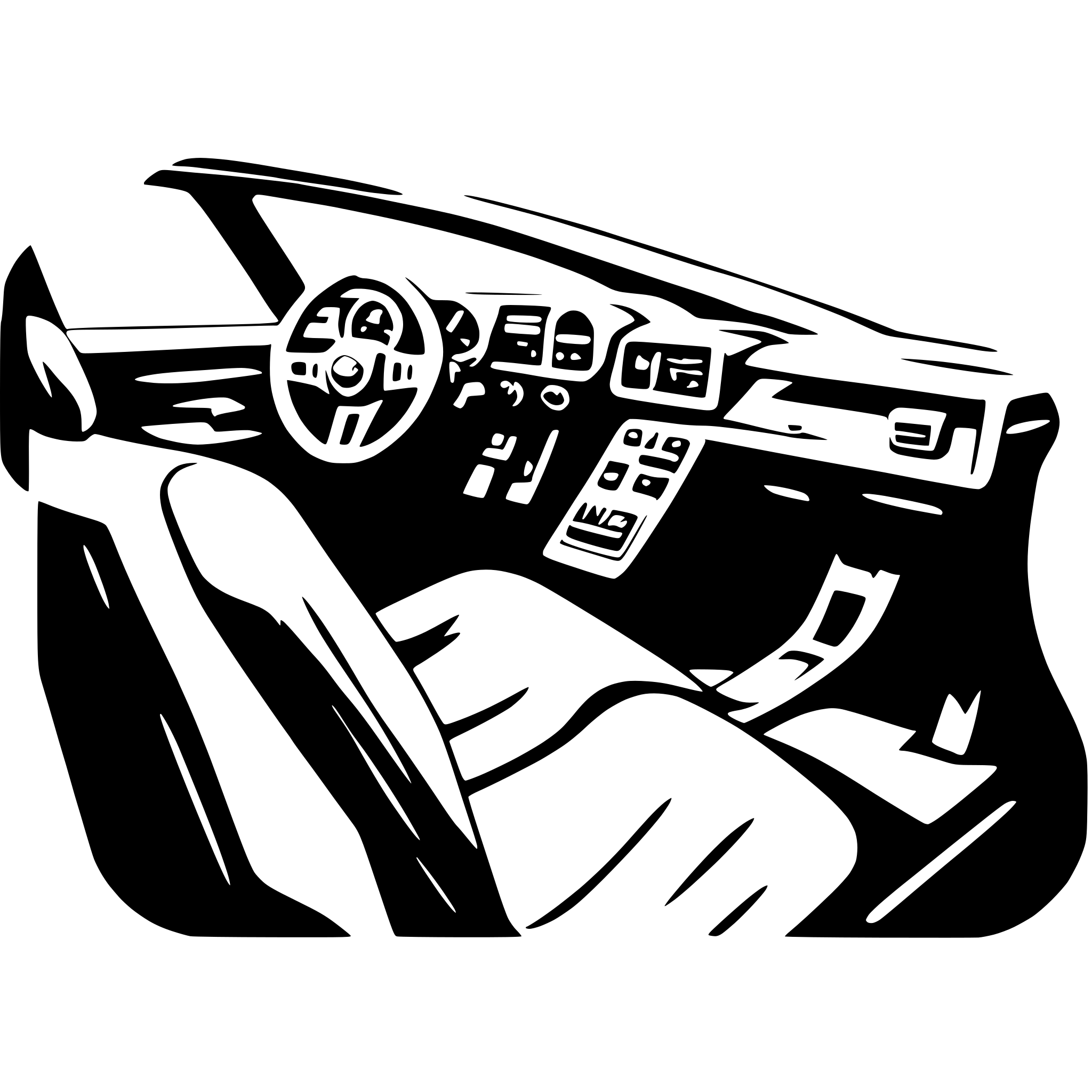 AI-generated SVG of 'car cockpit drivers side view'