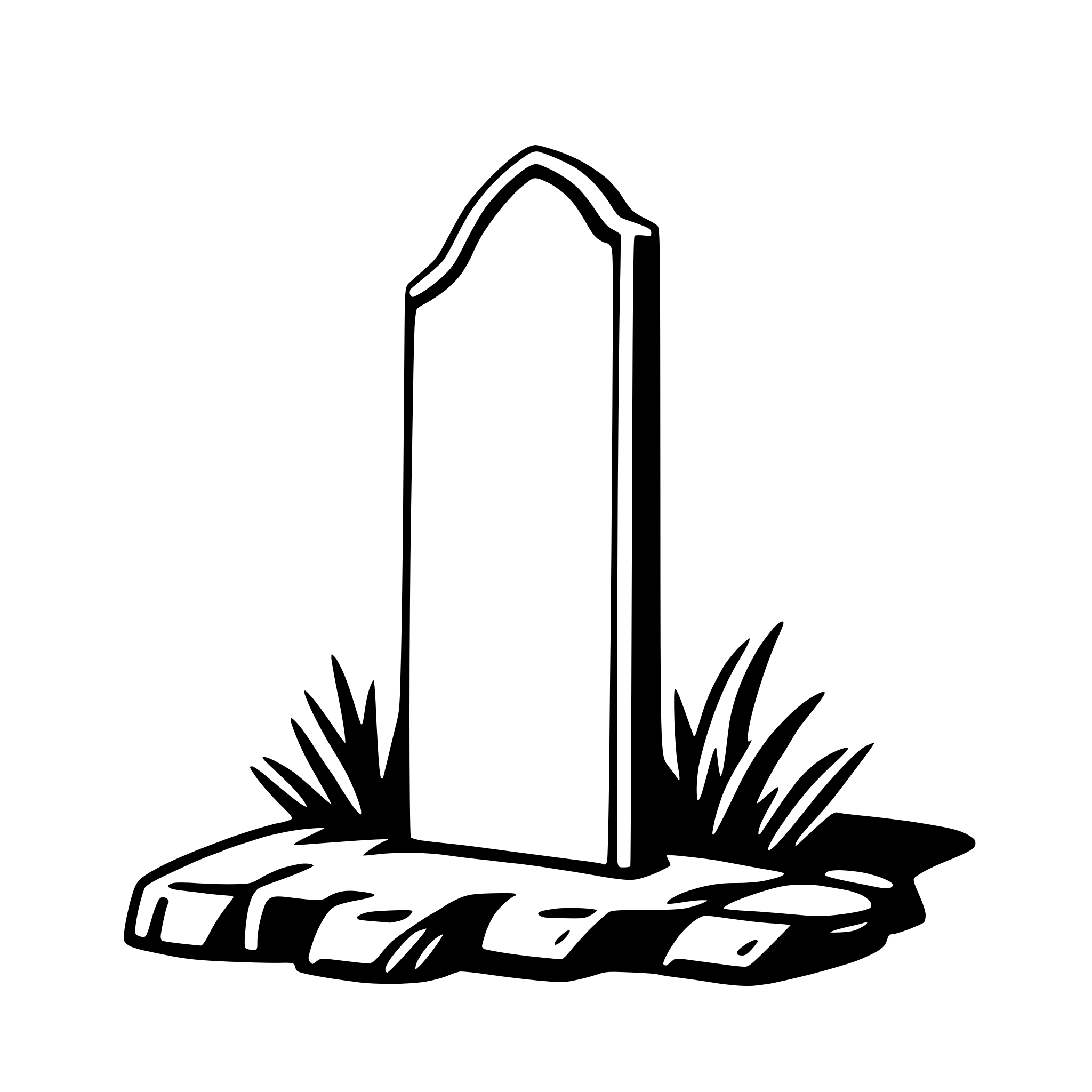 AI-generated SVG of a tombstone