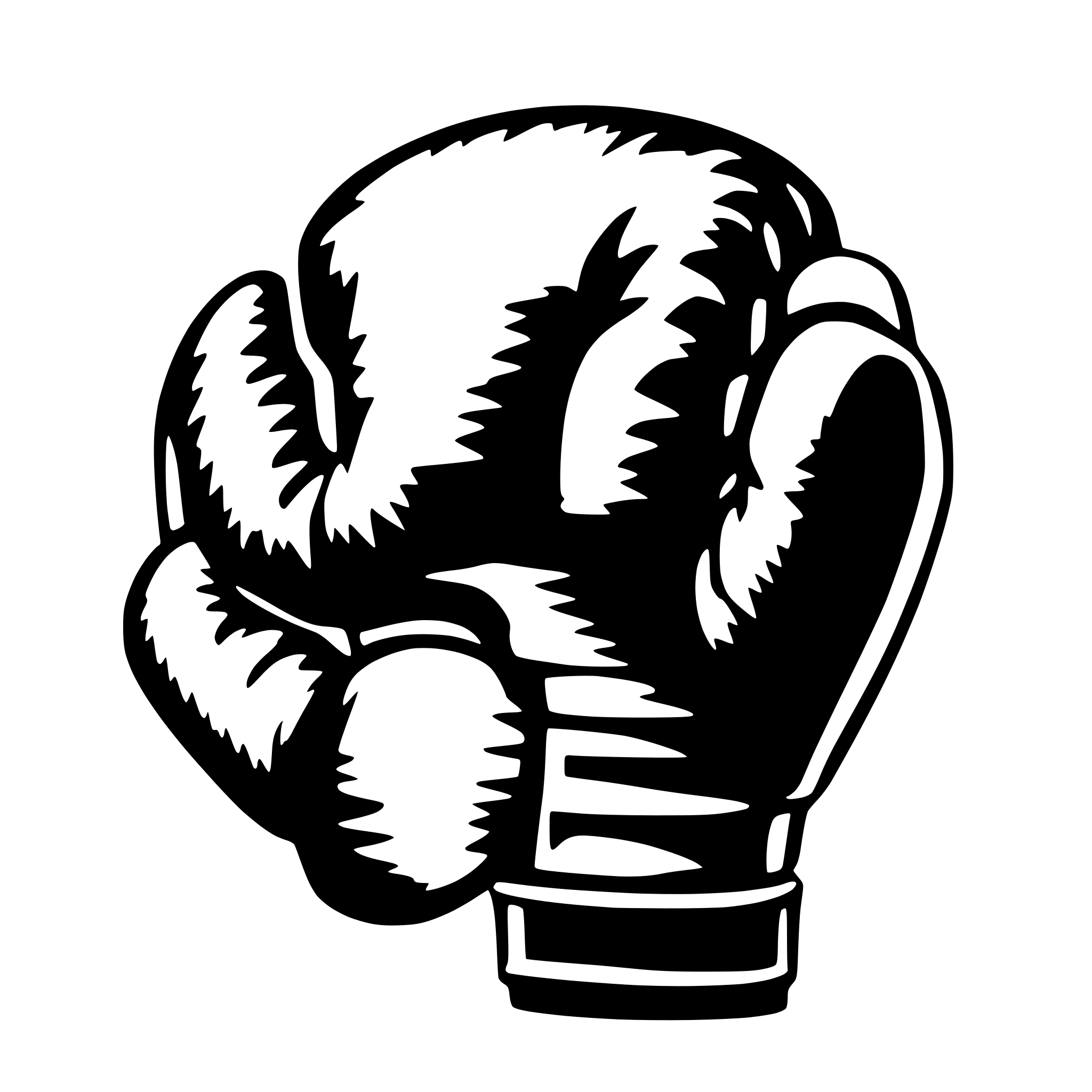 AI-generated SVG of 'boxing glove punching'