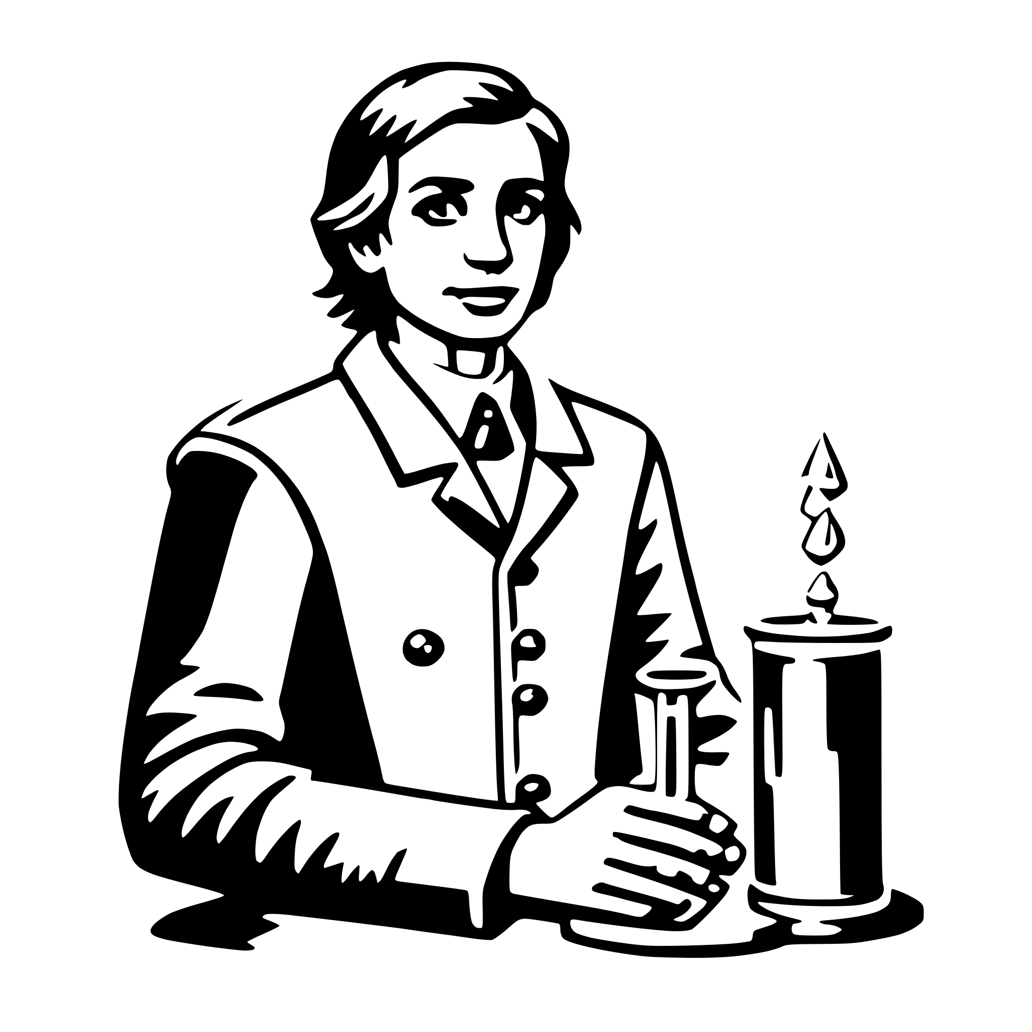 AI-generated SVG of a chemist