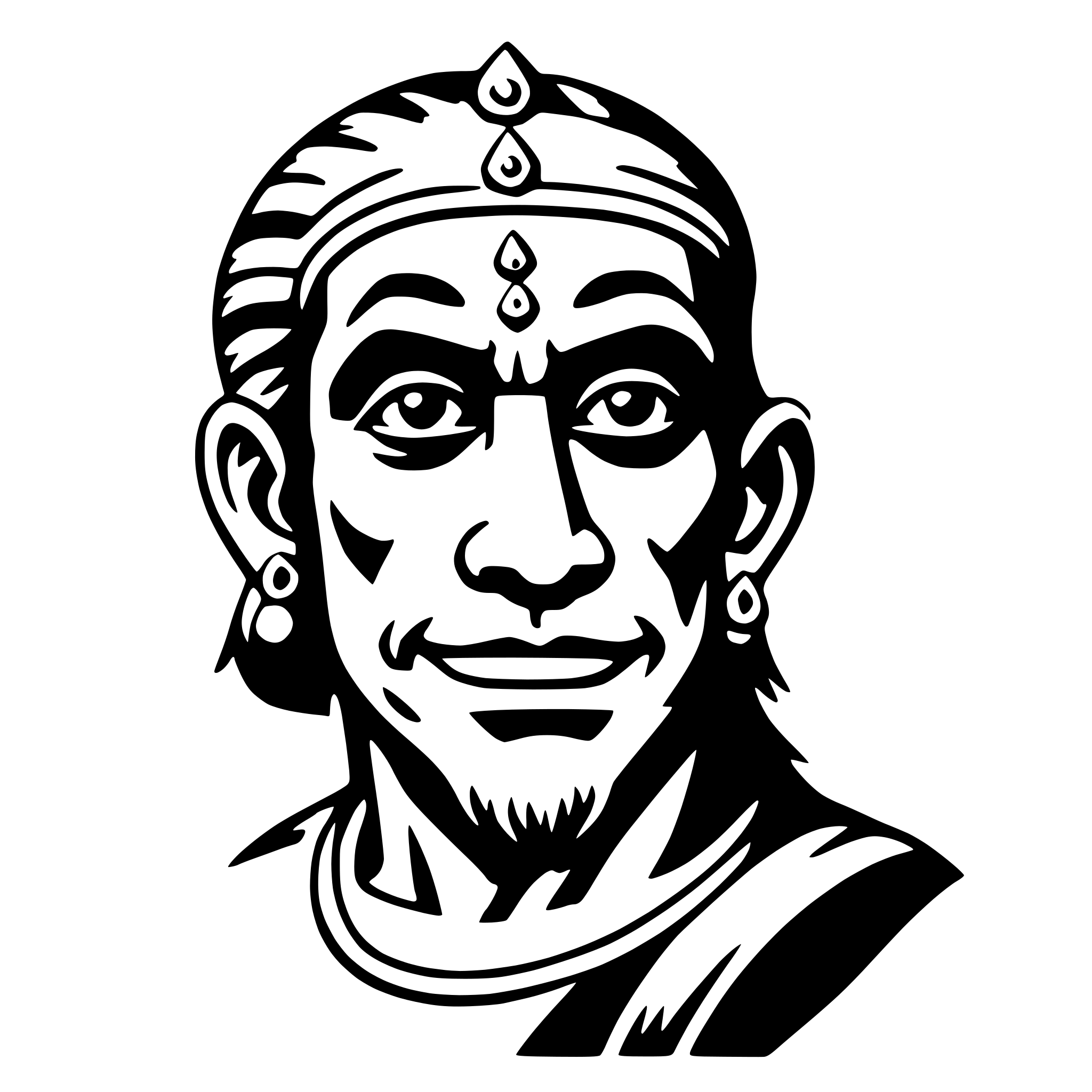 AI-generated SVG of a hanuman