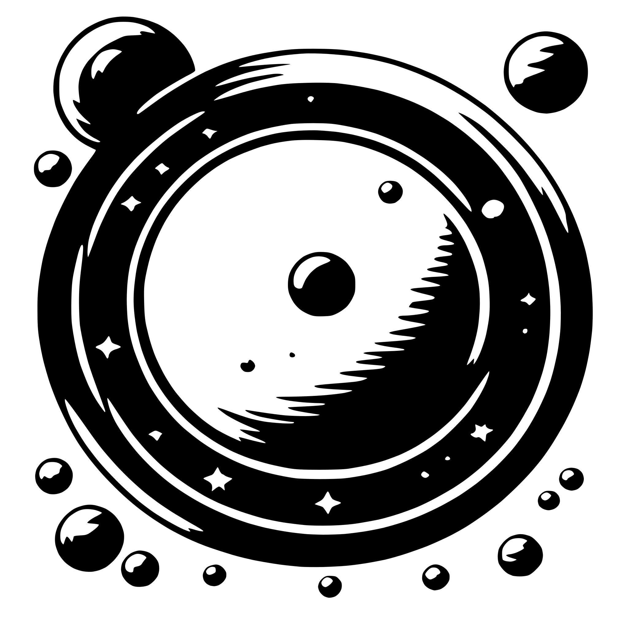 AI-generated SVG of 'solar system'