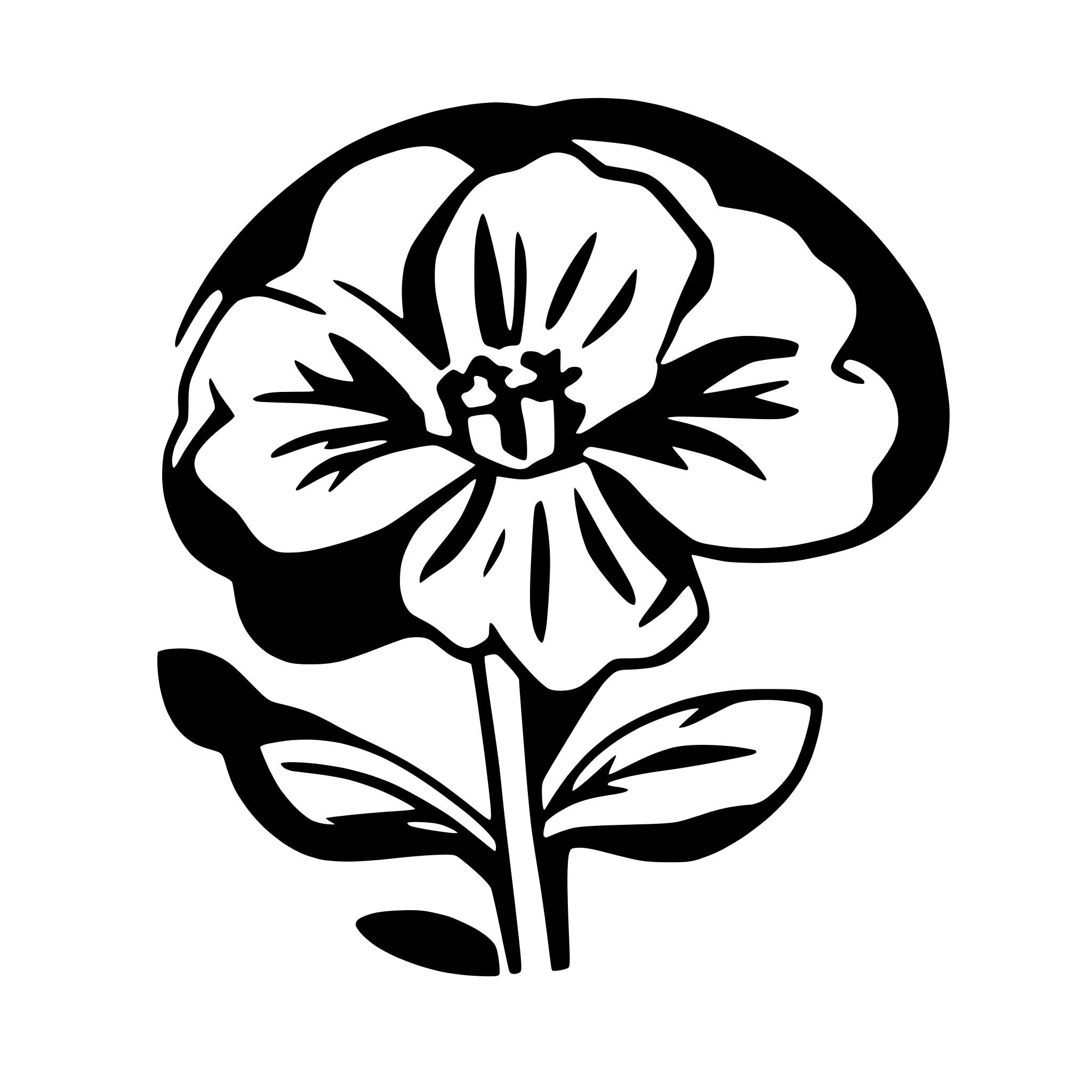 AI-generated SVG of 'african violet saintpaulia blossom'
