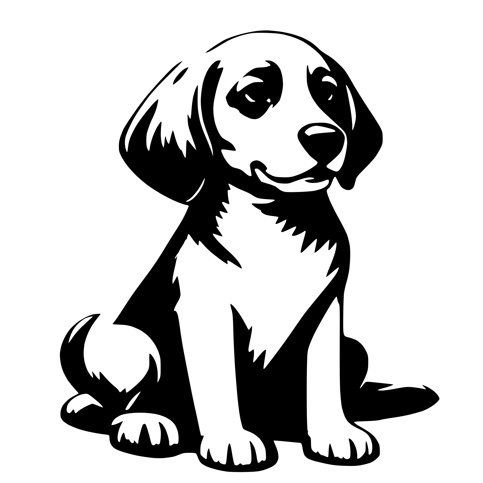 AI-generated SVG of a dog