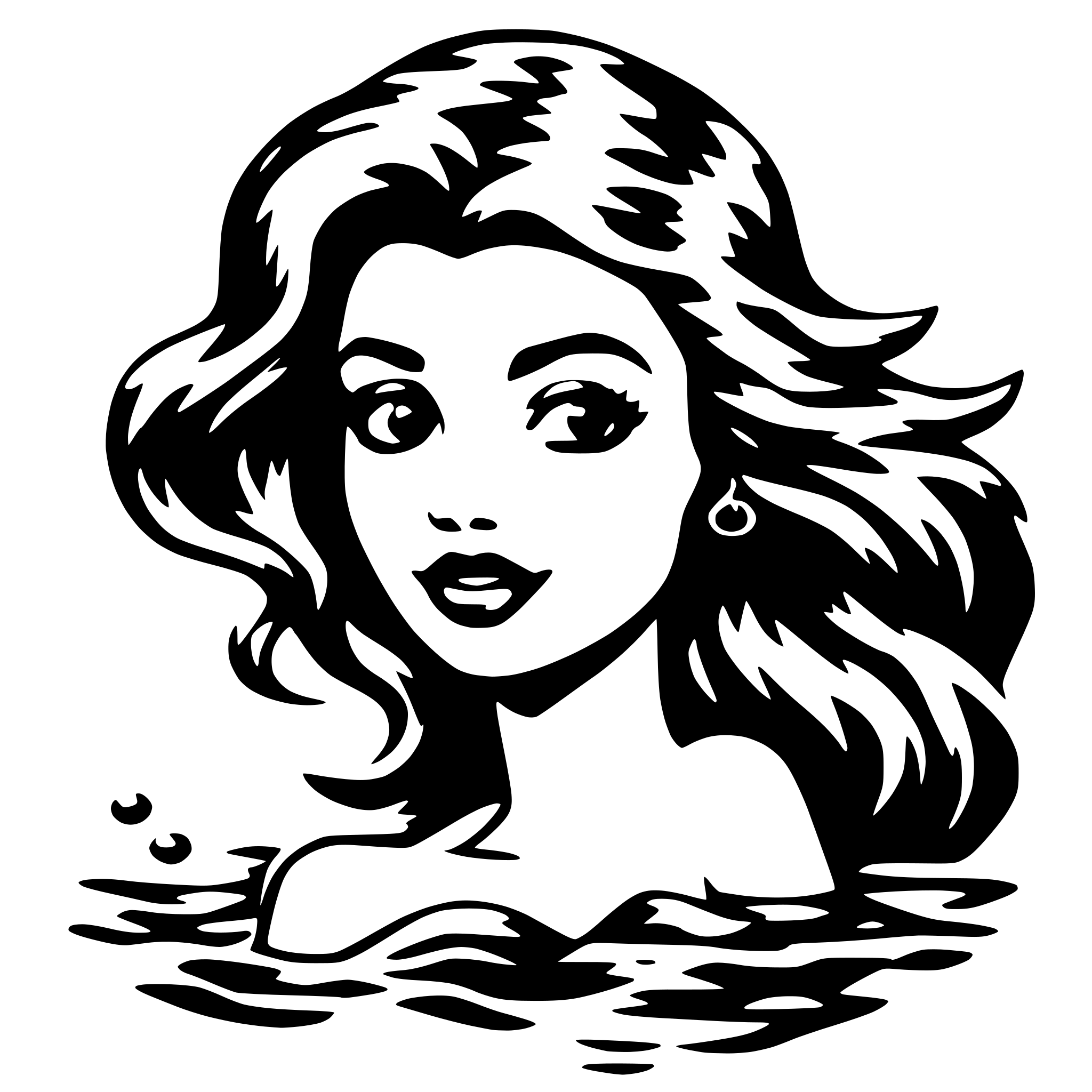 AI-generated SVG of 'sexy mermaid'