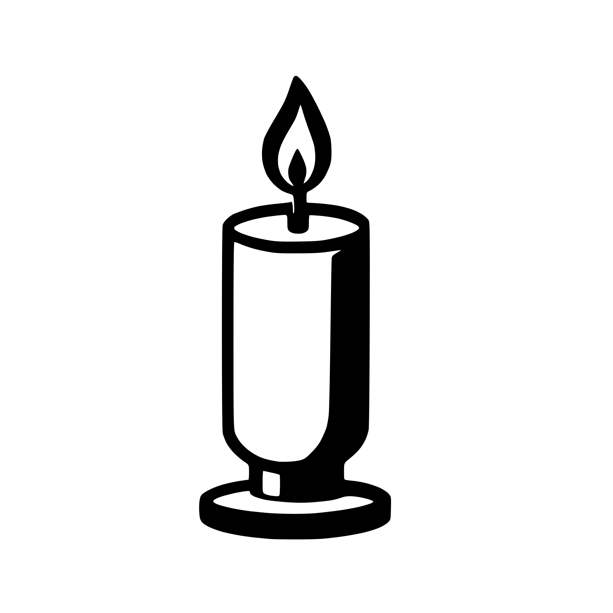 AI-generated SVG of 'candle burning brightly'