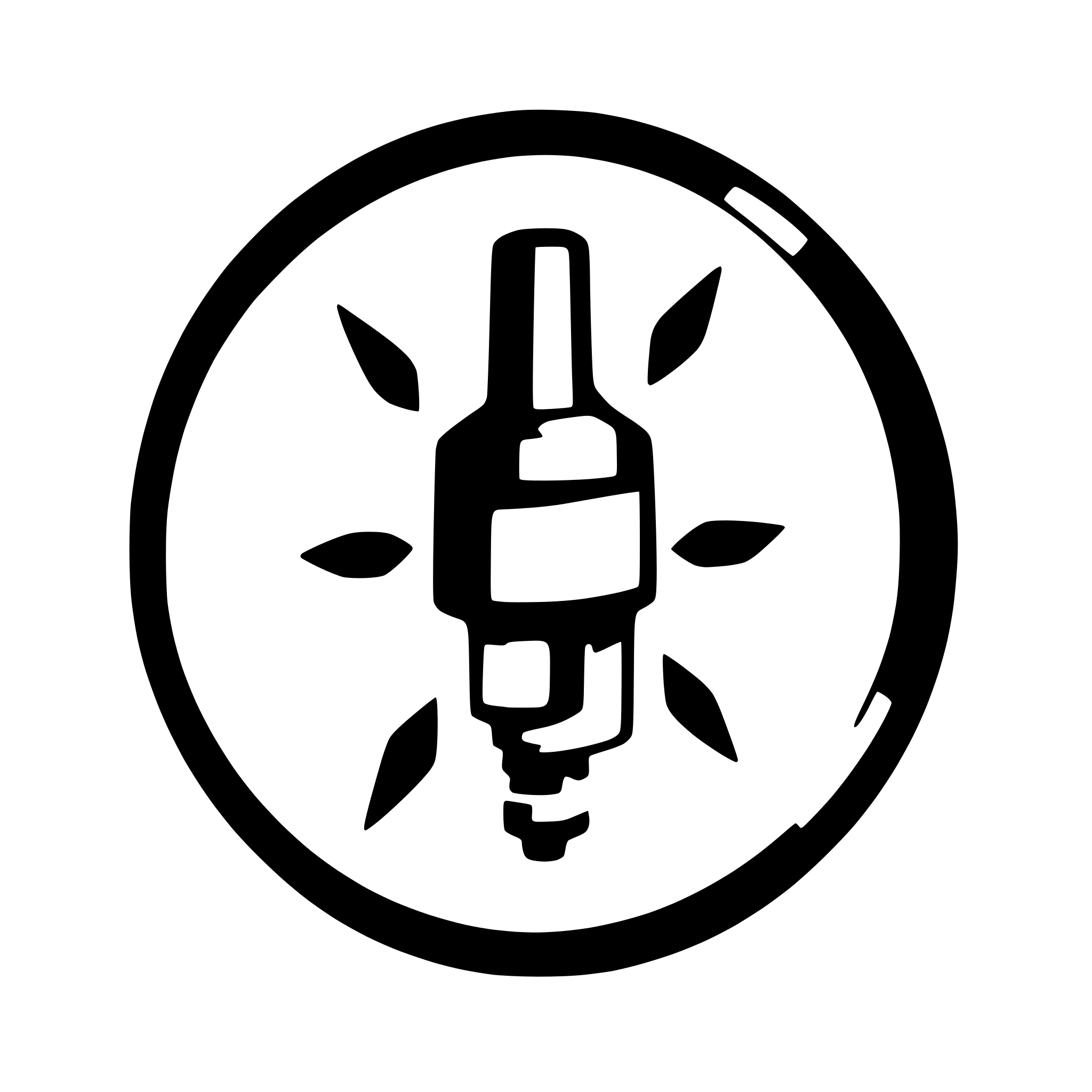 AI-generated SVG of a generate an svg image of a drill symbol with a cogwheel on it