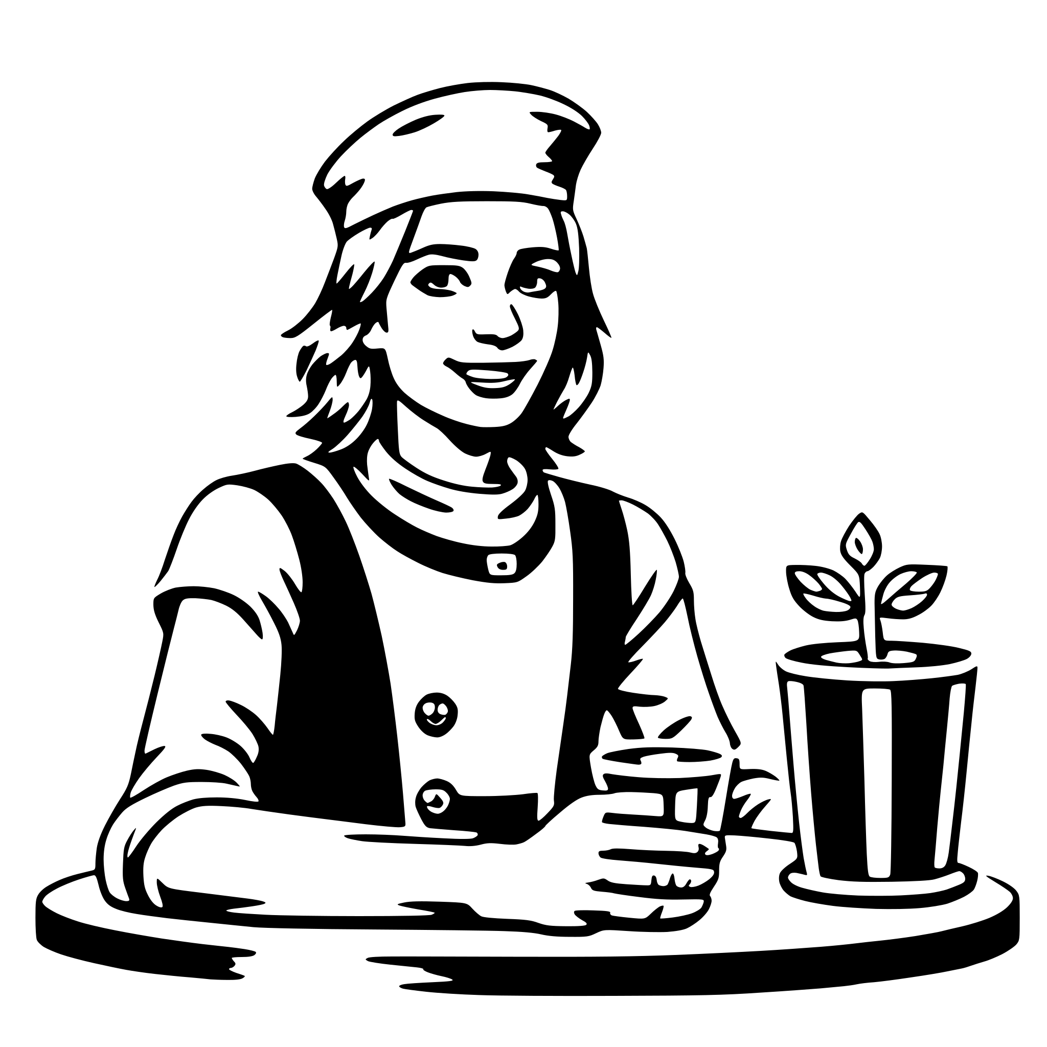 AI-generated SVG of 'barista'