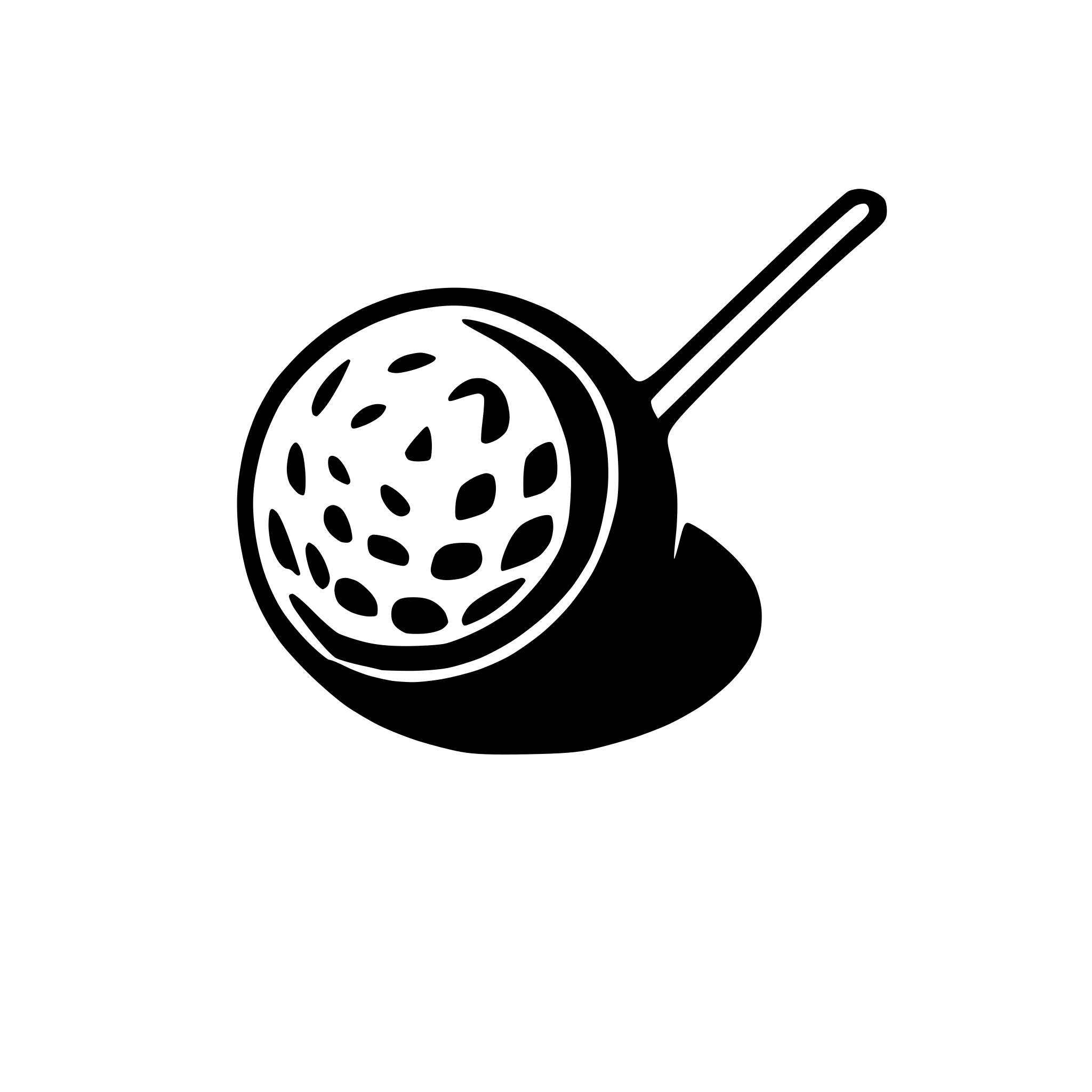 AI-generated SVG of a i need an image of a golf ball in its most simple way. no extra objects and no additional frames.