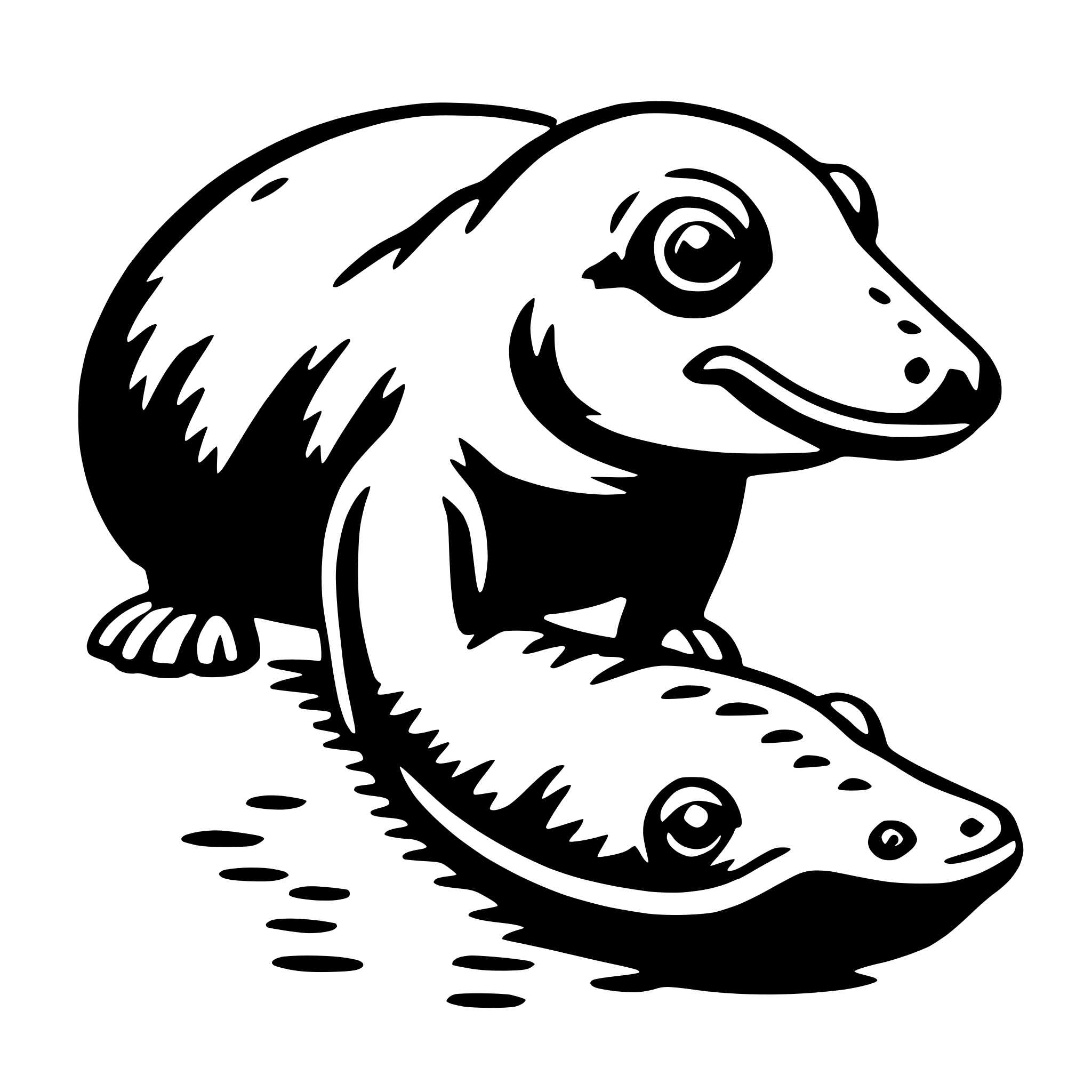 AI-generated SVG of a platypus